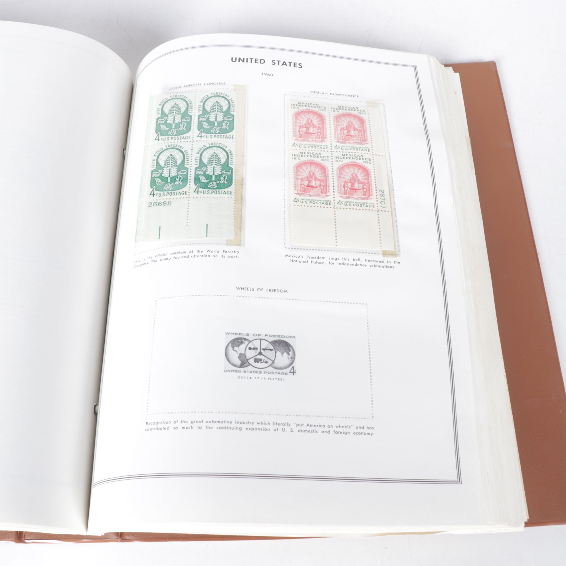 U.S. Unused Block Stamp Collection, Mid-20th Century