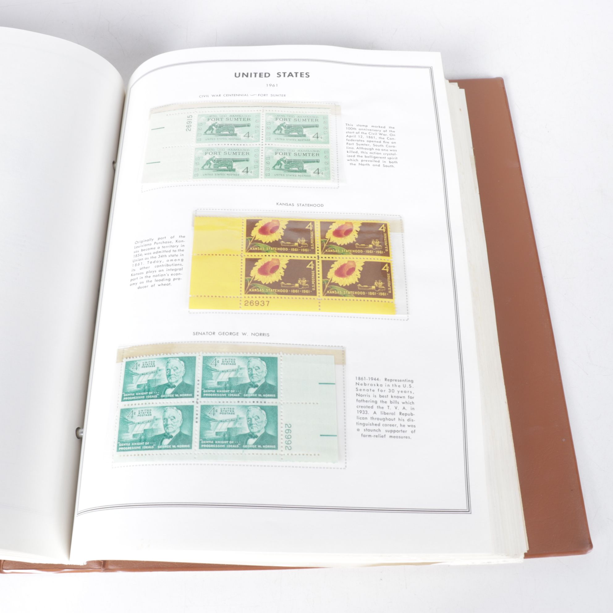 U.S. Unused Block Stamp Collection, Mid-20th Century