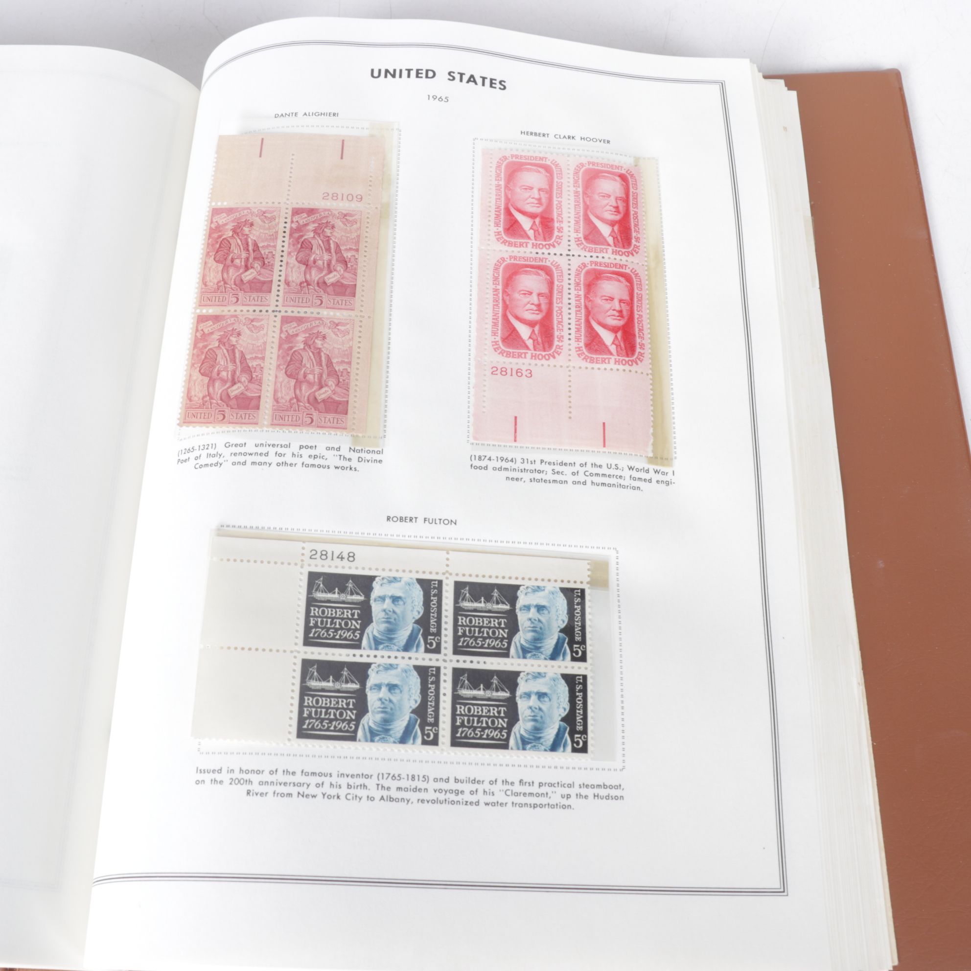 U.S. Unused Block Stamp Collection, Mid-20th Century