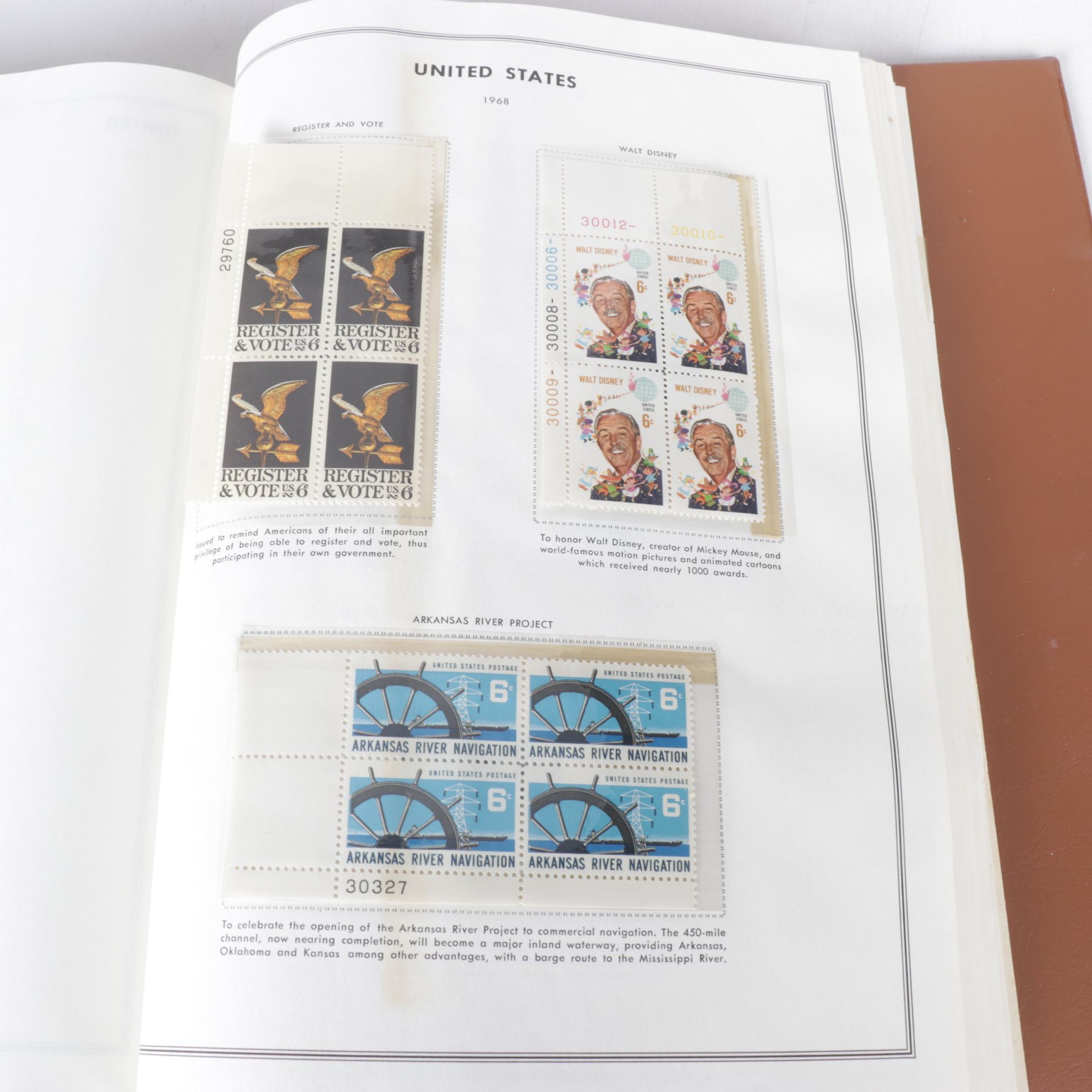 U.S. Unused Block Stamp Collection, Mid-20th Century