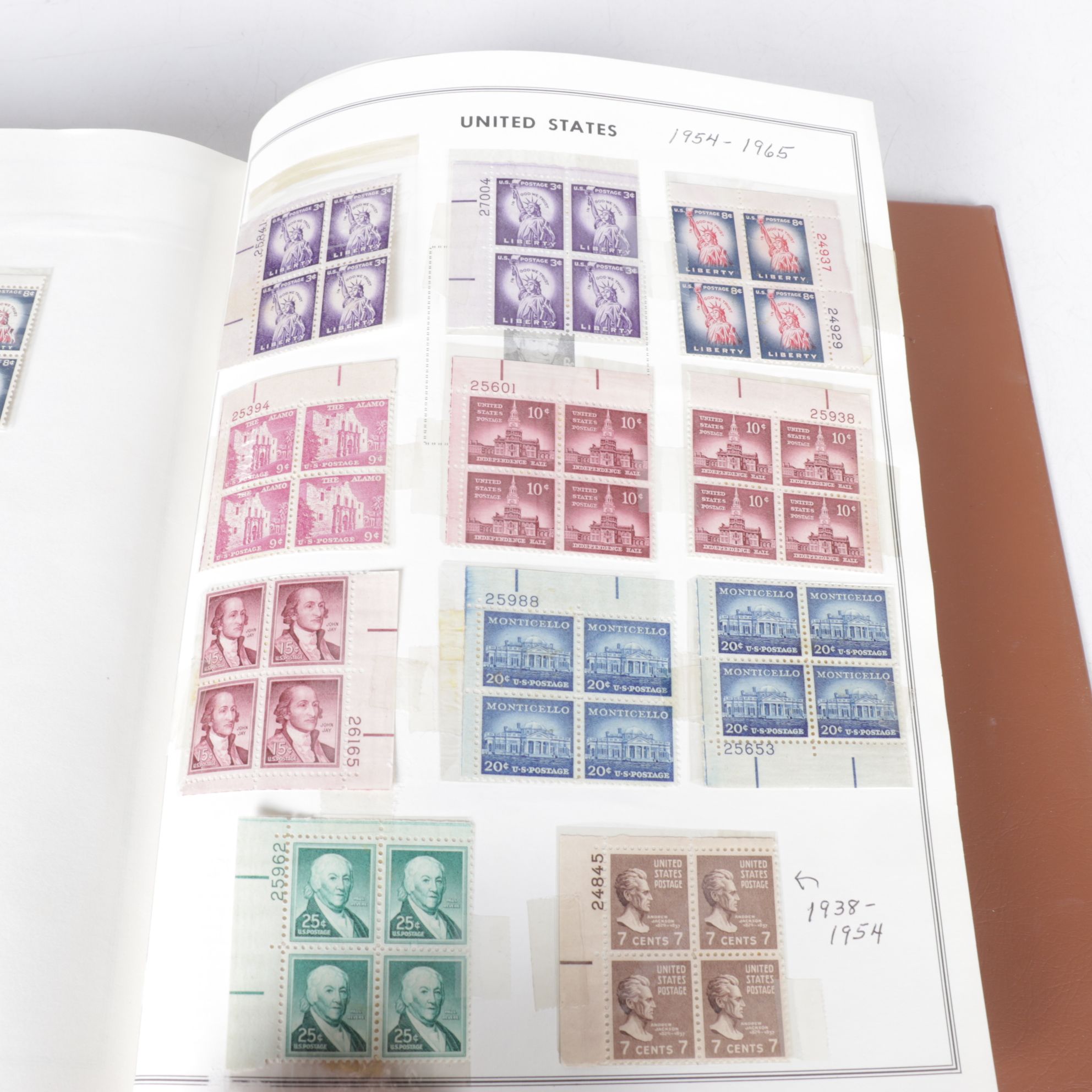 U.S. Unused Block Stamp Collection, Mid-20th Century