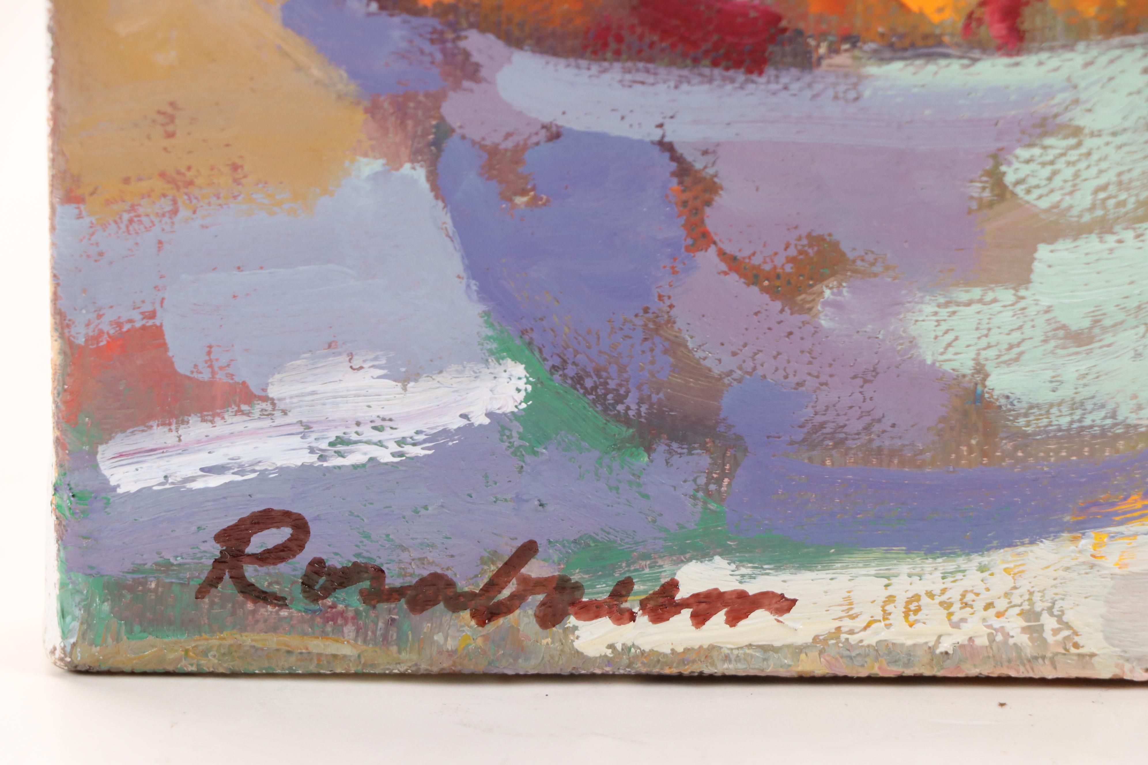 Sally Rosenbaum Oil Painting of Bowl of Oranges, 21st Century