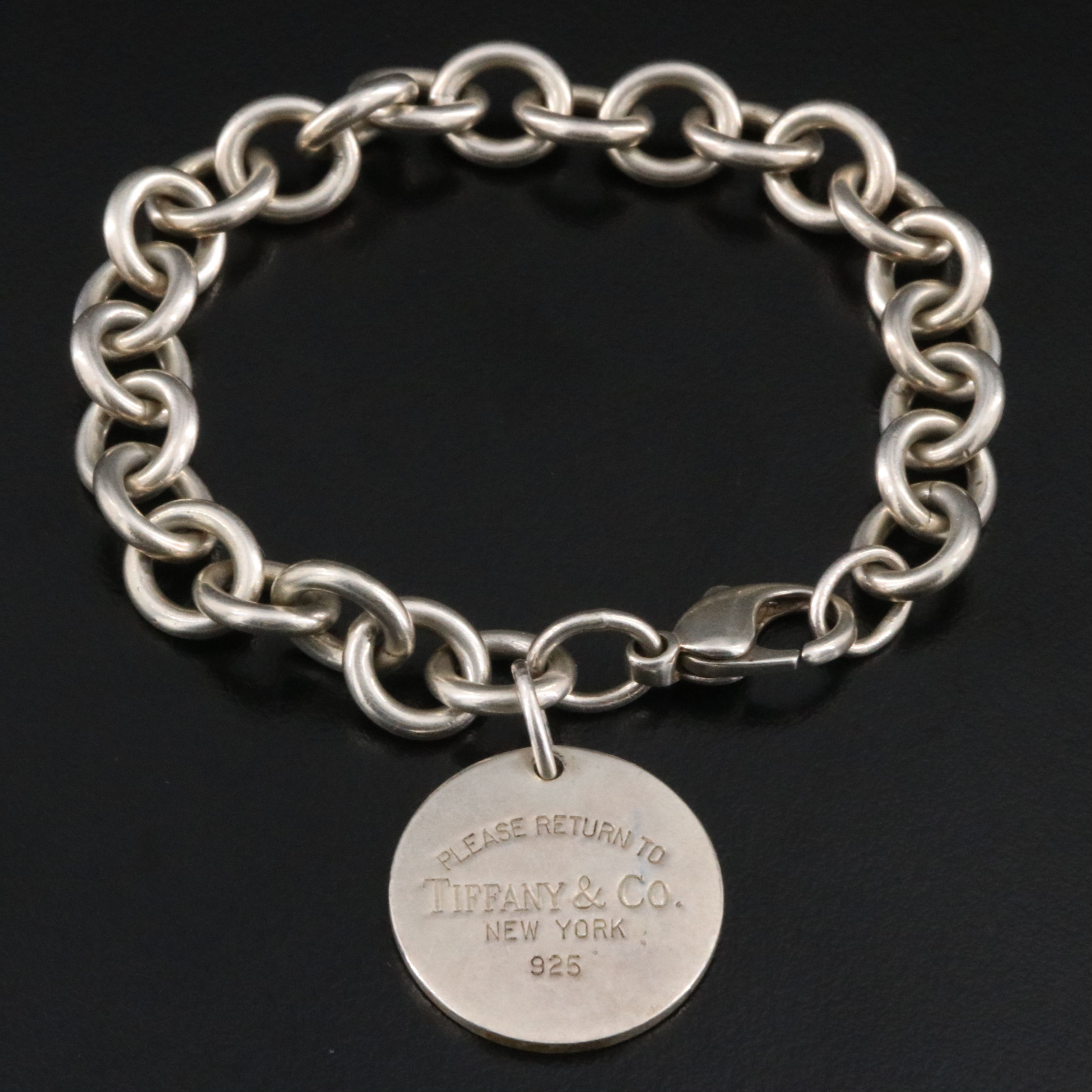 Tiffany & Co. Return to Tiffany Sterling Round Tag Charm Bracelet