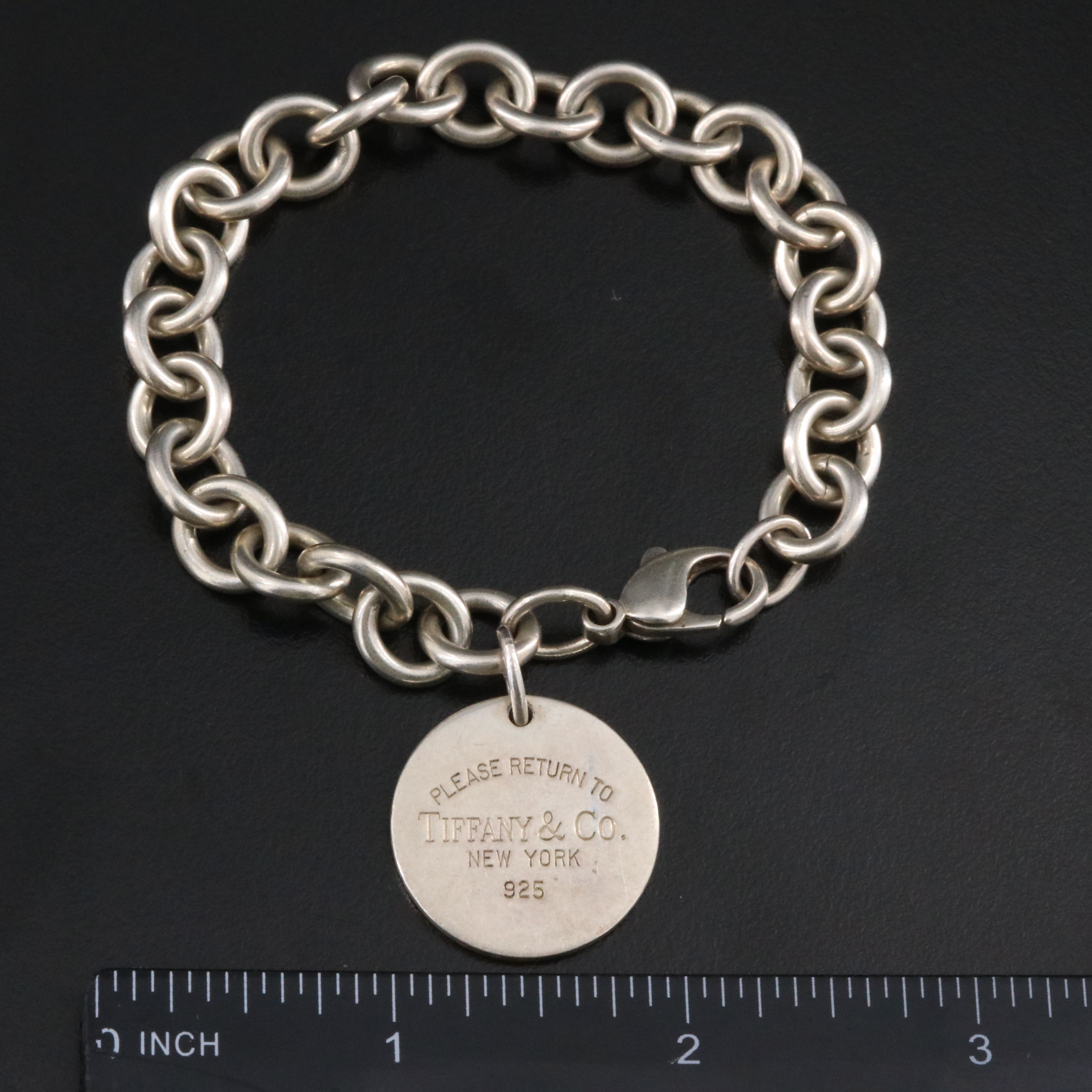 Tiffany & Co. Return to Tiffany Sterling Round Tag Charm Bracelet