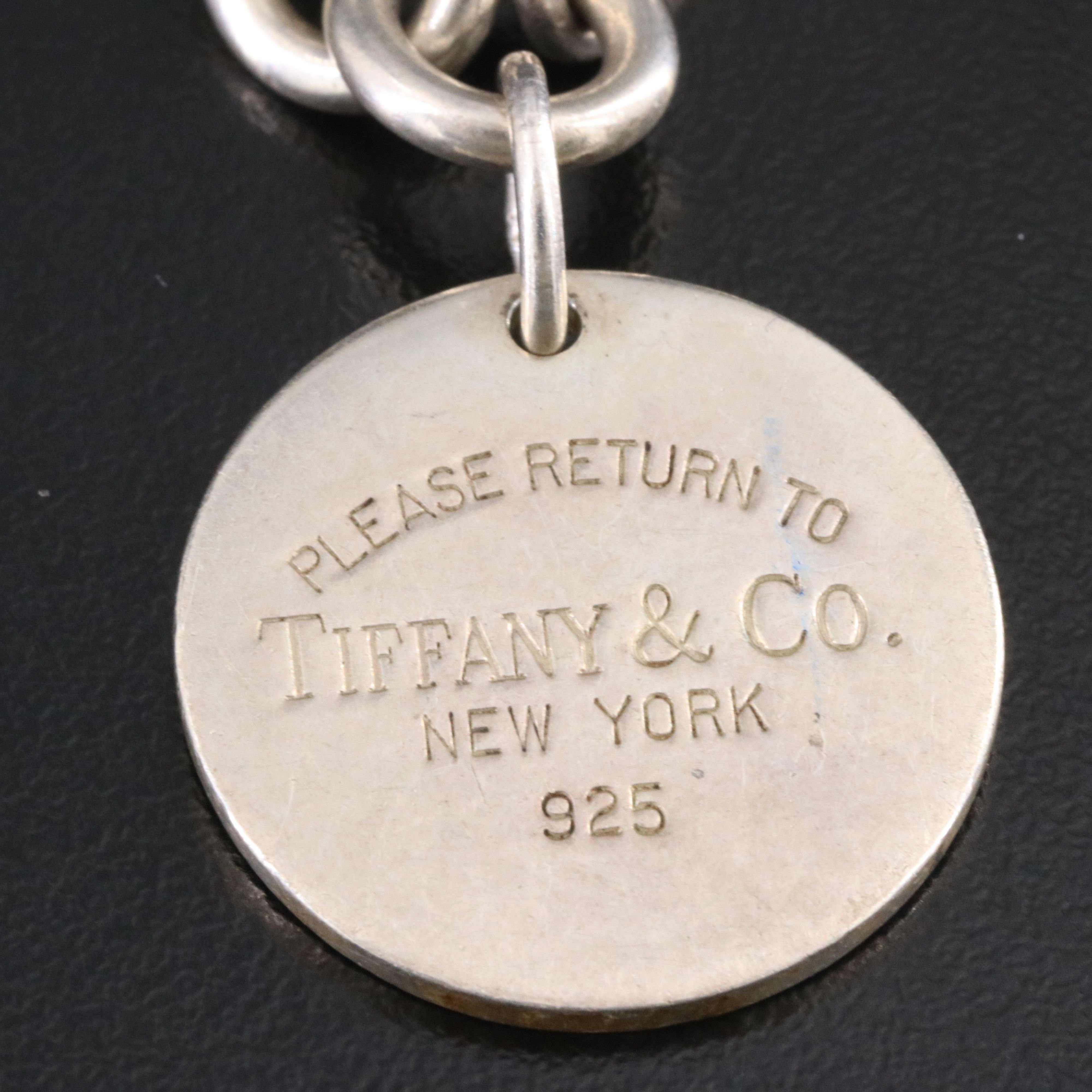 Tiffany & Co. Return to Tiffany Sterling Round Tag Charm Bracelet