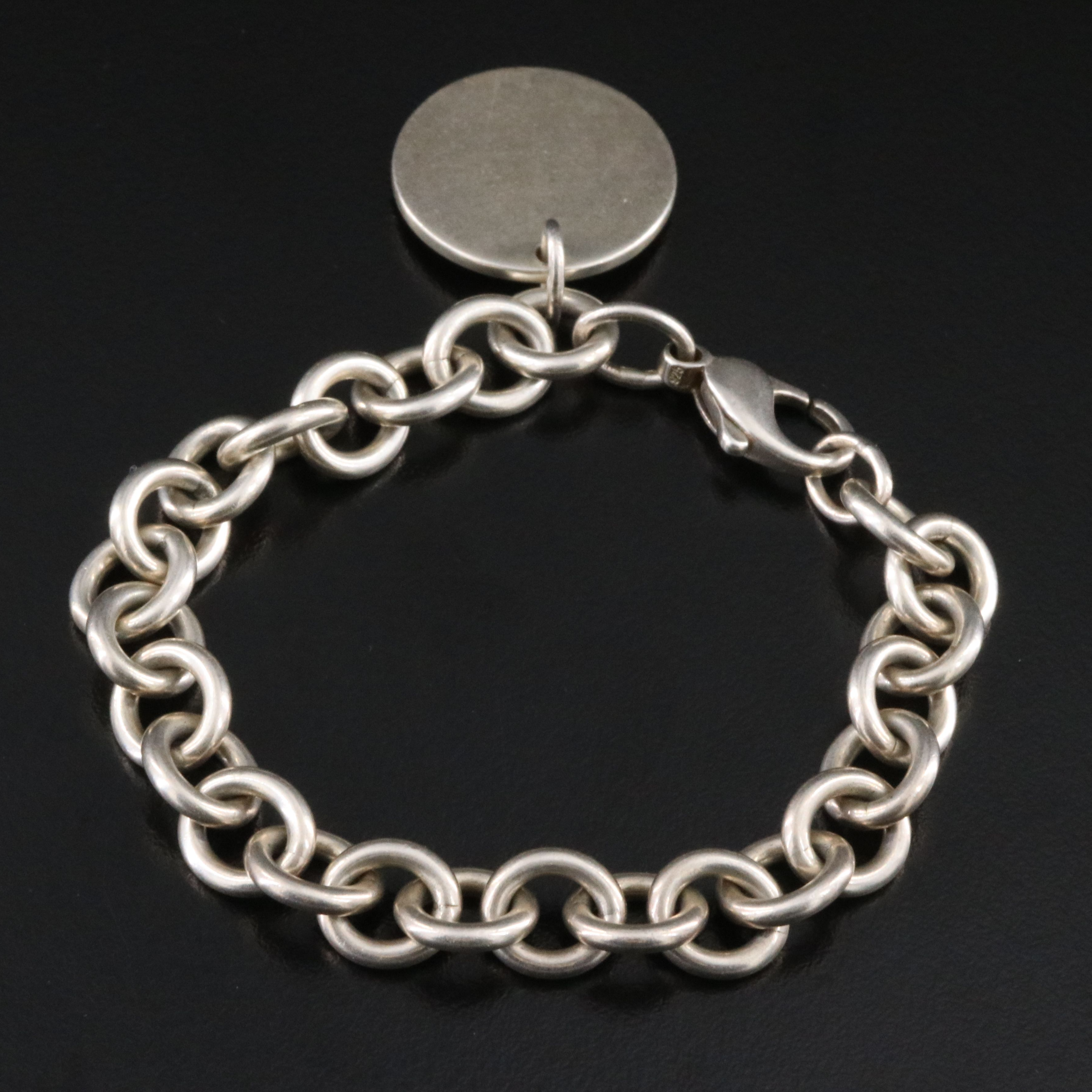 Tiffany & Co. Return to Tiffany Sterling Round Tag Charm Bracelet