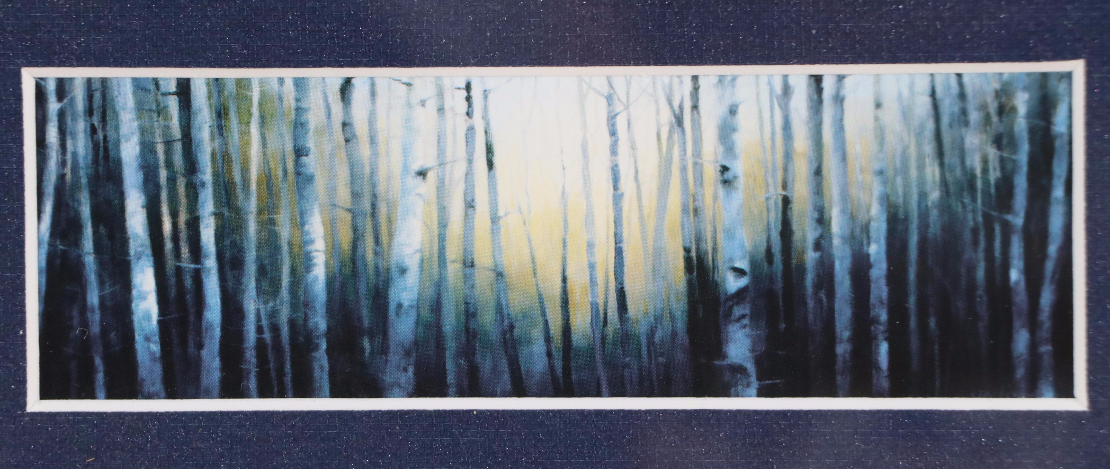 Framed Offset Lithographs of Forest Art, Late 20th Century