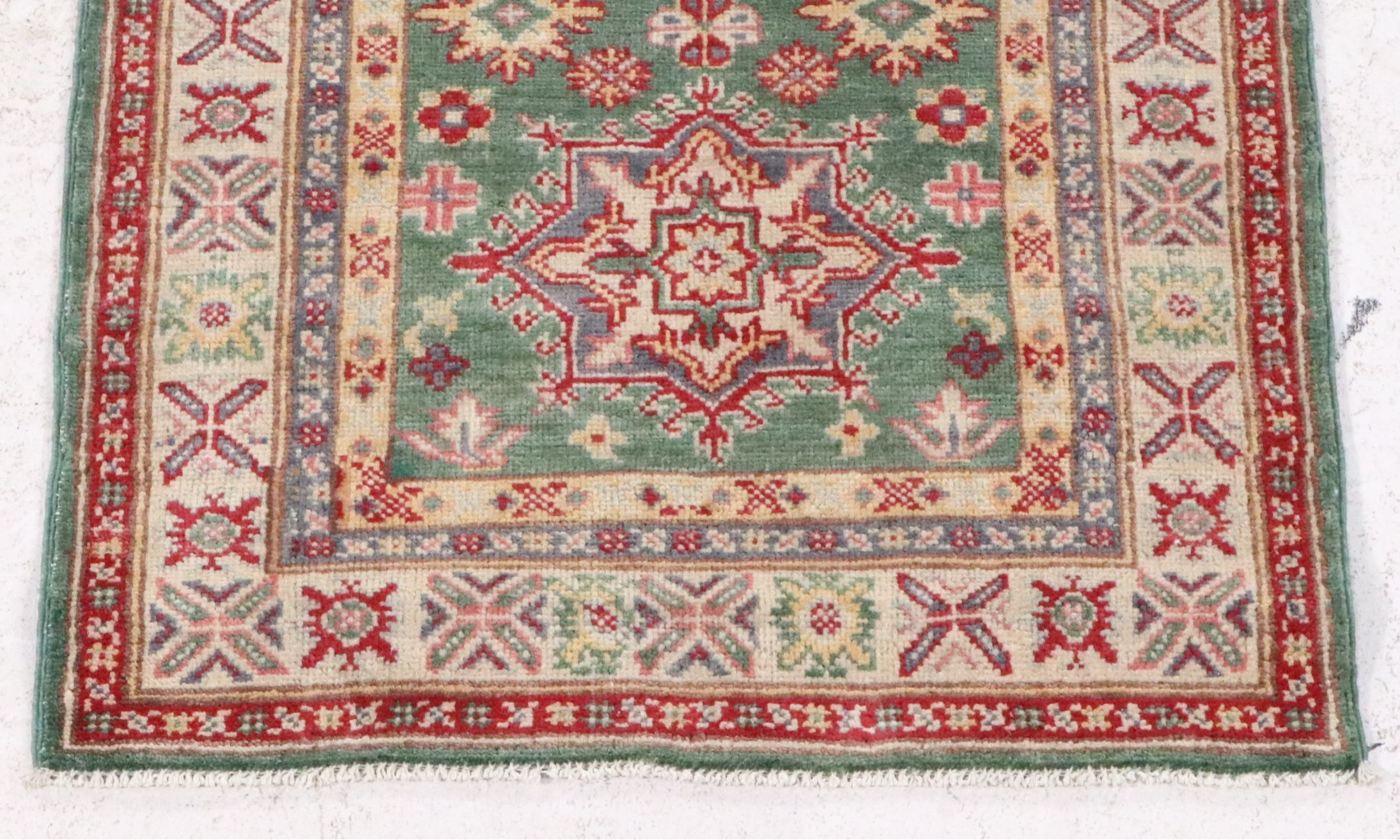 2'10 x 9'10 Hand-Knotted Afghan Kazak Carpet Runner