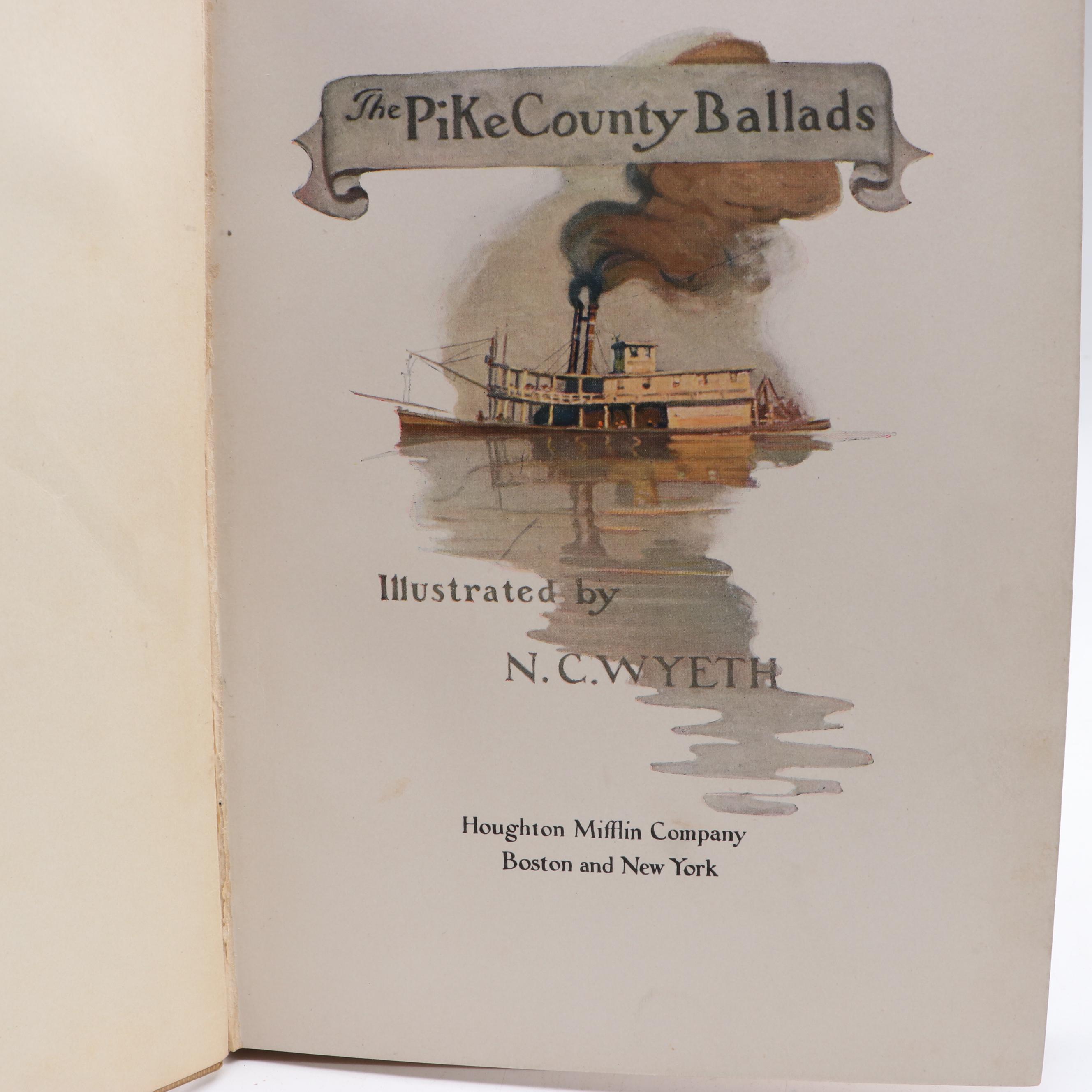 N. C. Wyeth Illustrated First Edition "The Pike County Ballads" and More Books