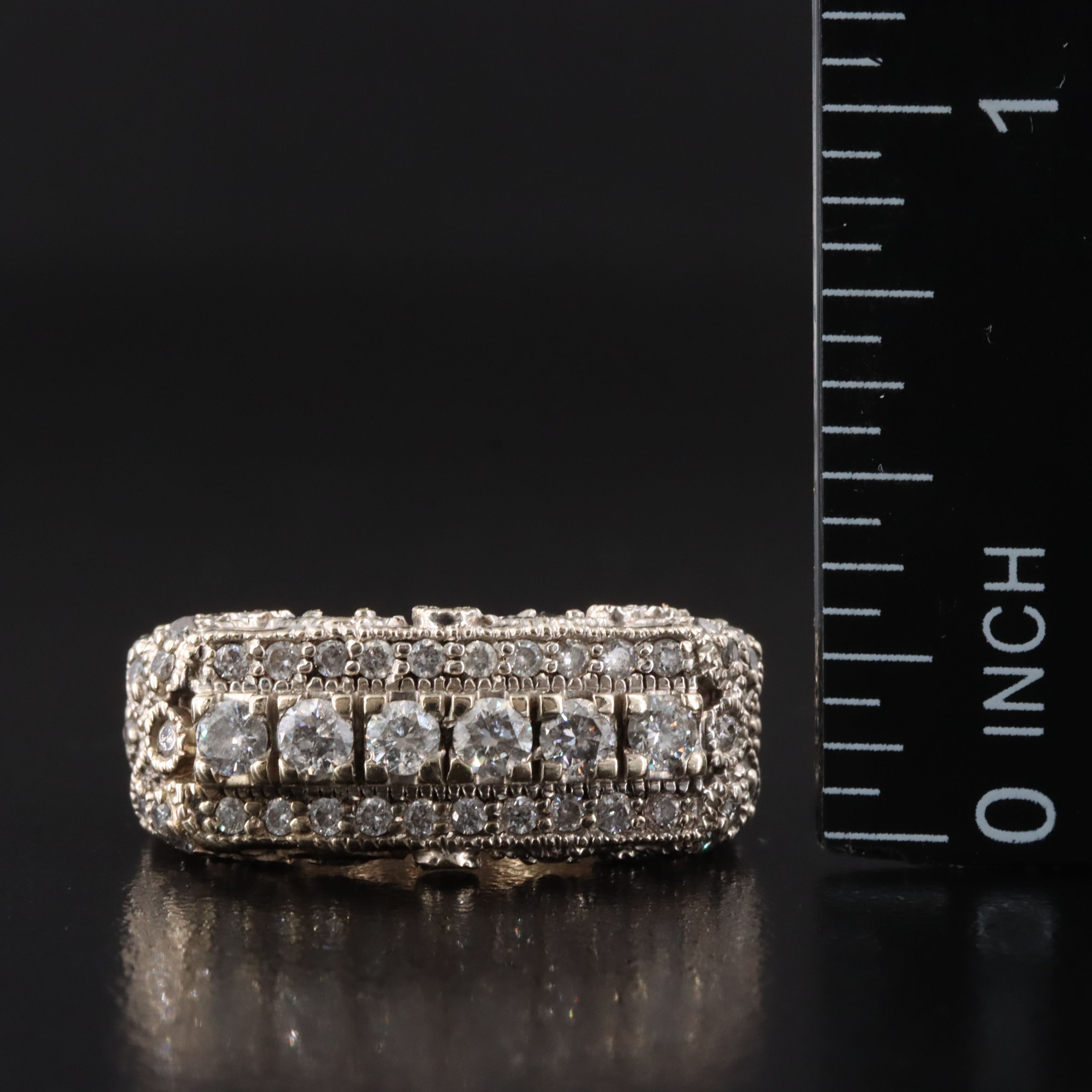 14K 0.73 CTW Diamond East-West Ring
