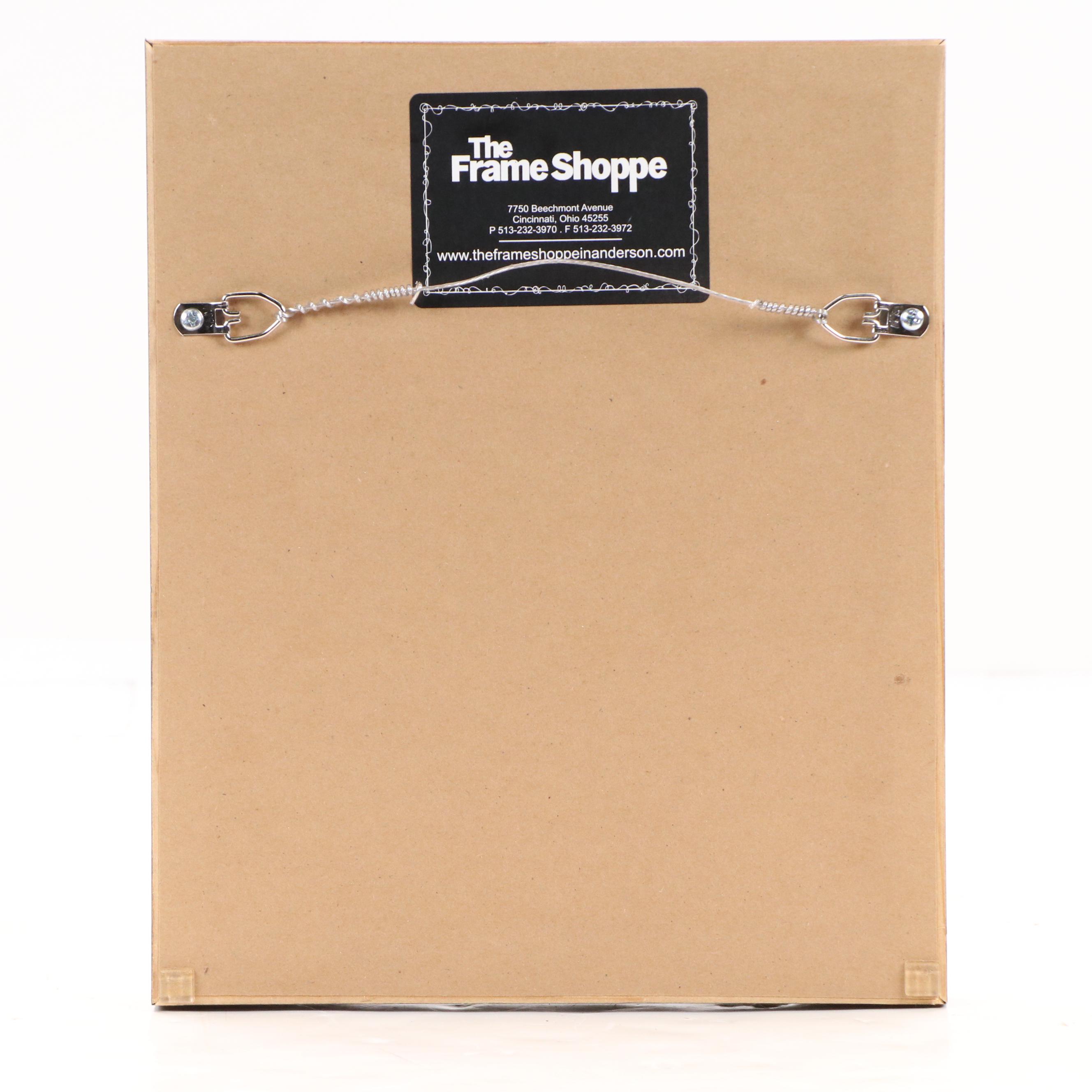 Framed Offset Lithographs of Forest Art, Late 20th Century