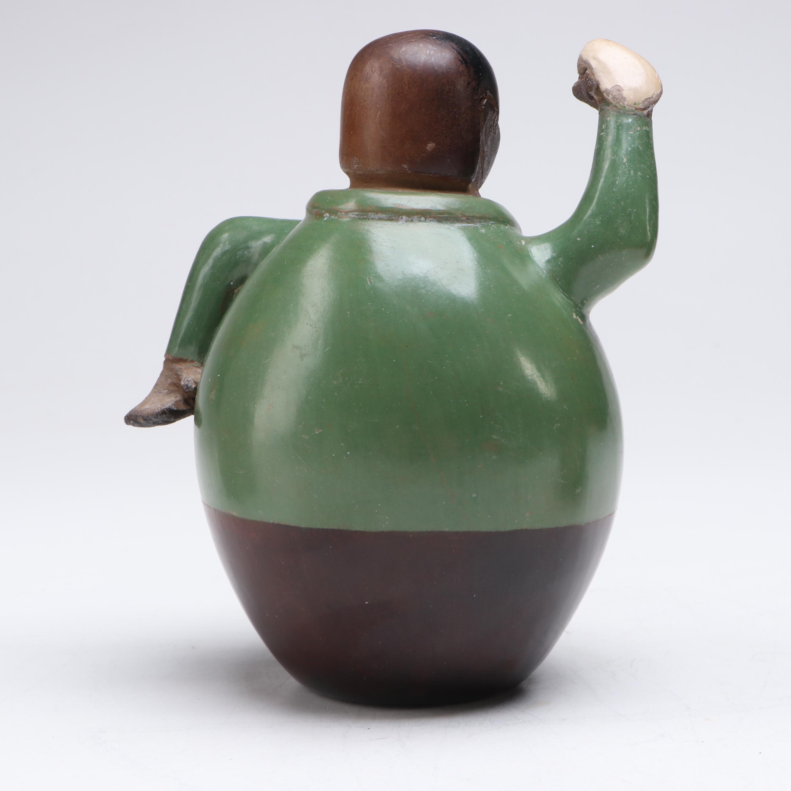 Peruvian Chulucanas Dancing Man and Woman Figurines