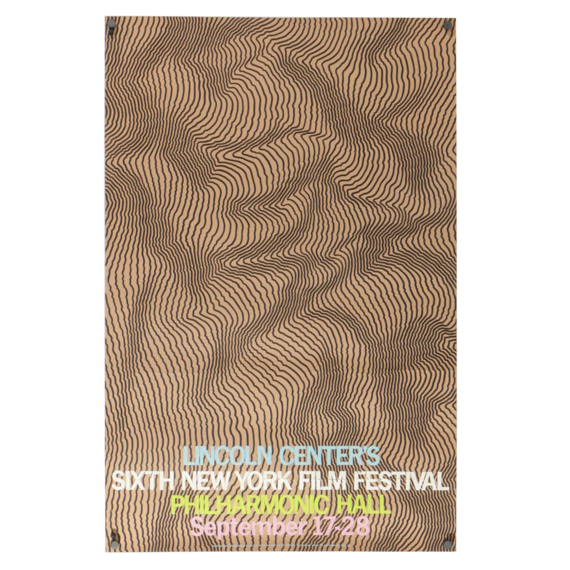 Henry Pearson Serigraph Advertising Poster for 6th New York Film Festival, 1968