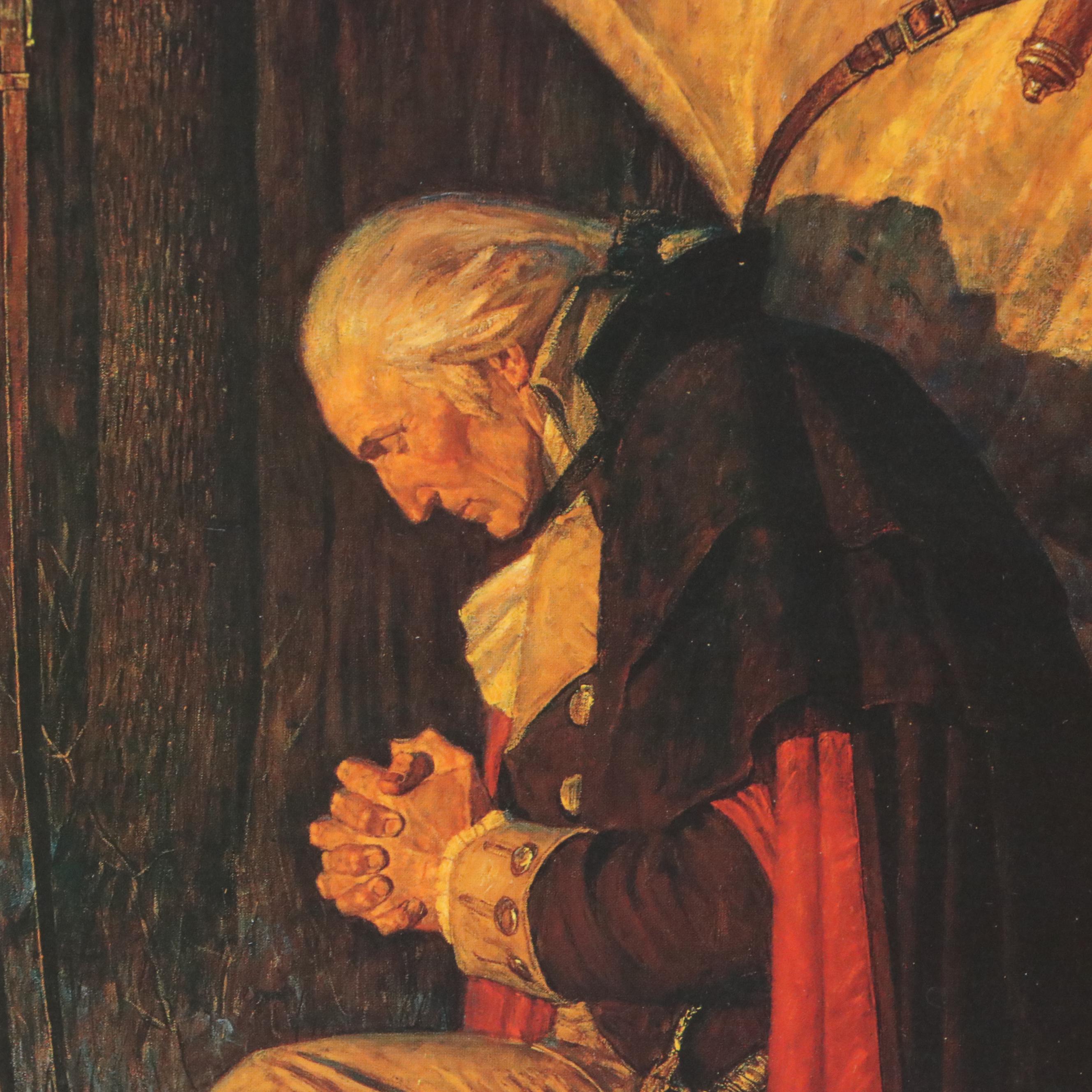 Arnold Friberg Offset Lithograph "The Prayer at Valley Forge"