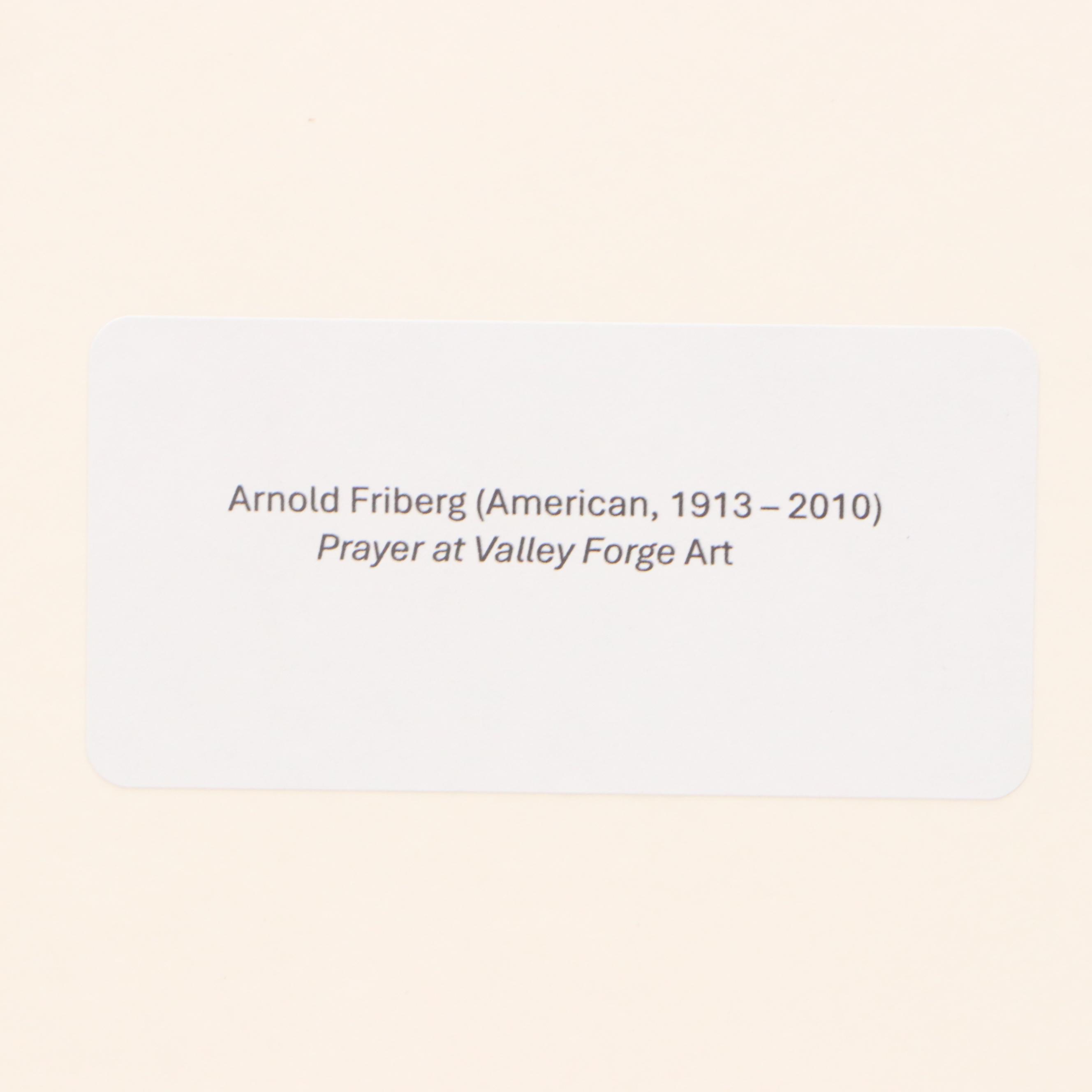 Arnold Friberg Offset Lithograph "The Prayer at Valley Forge"