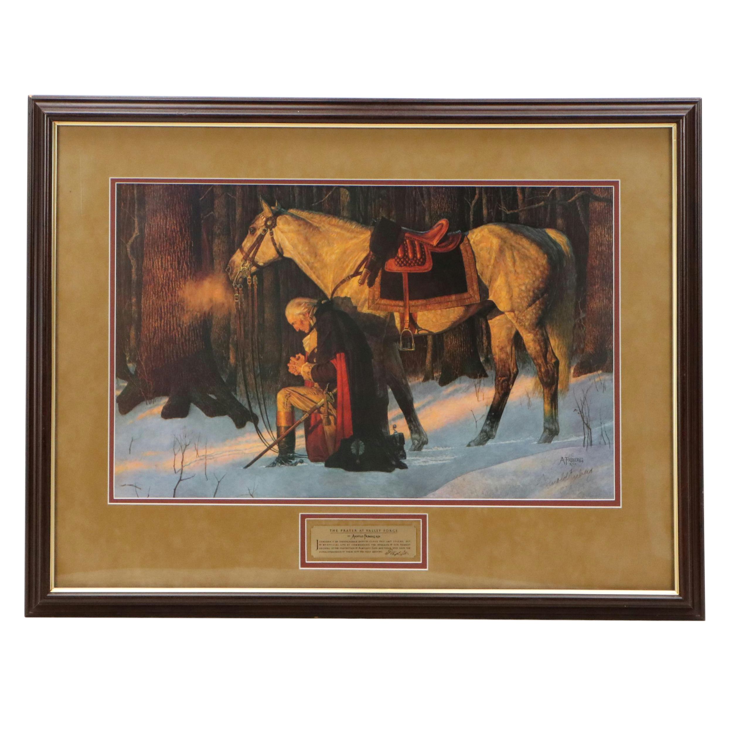 Arnold Friberg Offset Lithograph "The Prayer at Valley Forge"