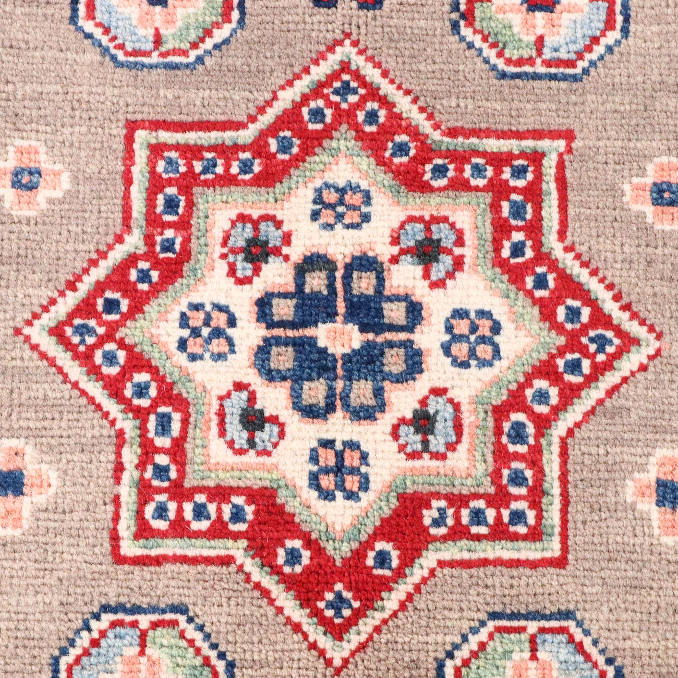 2'9 x 9'8 Hand-Knotted Afghan Kazak Carpet Runner