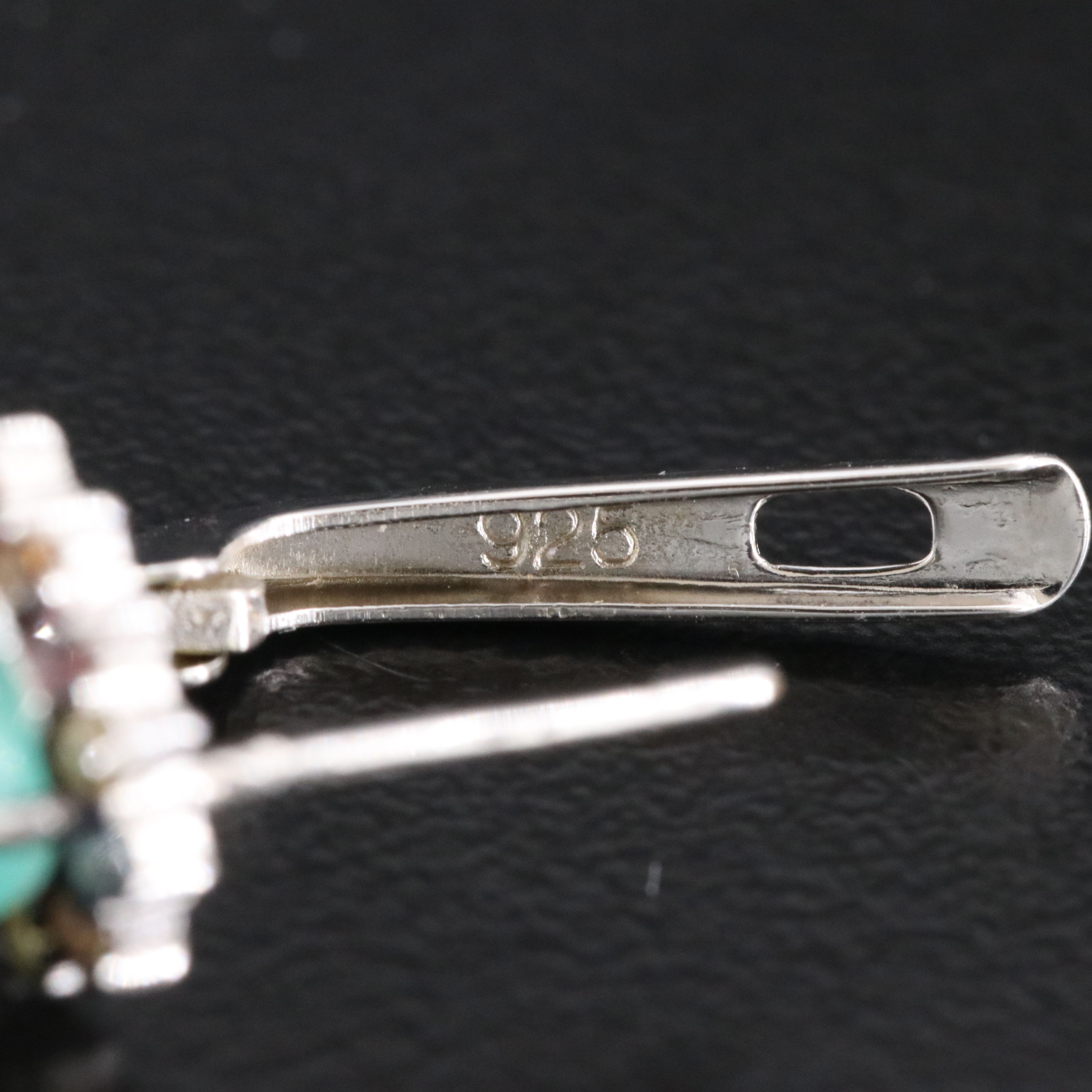 Sterling Emerald and Sapphire Earrings