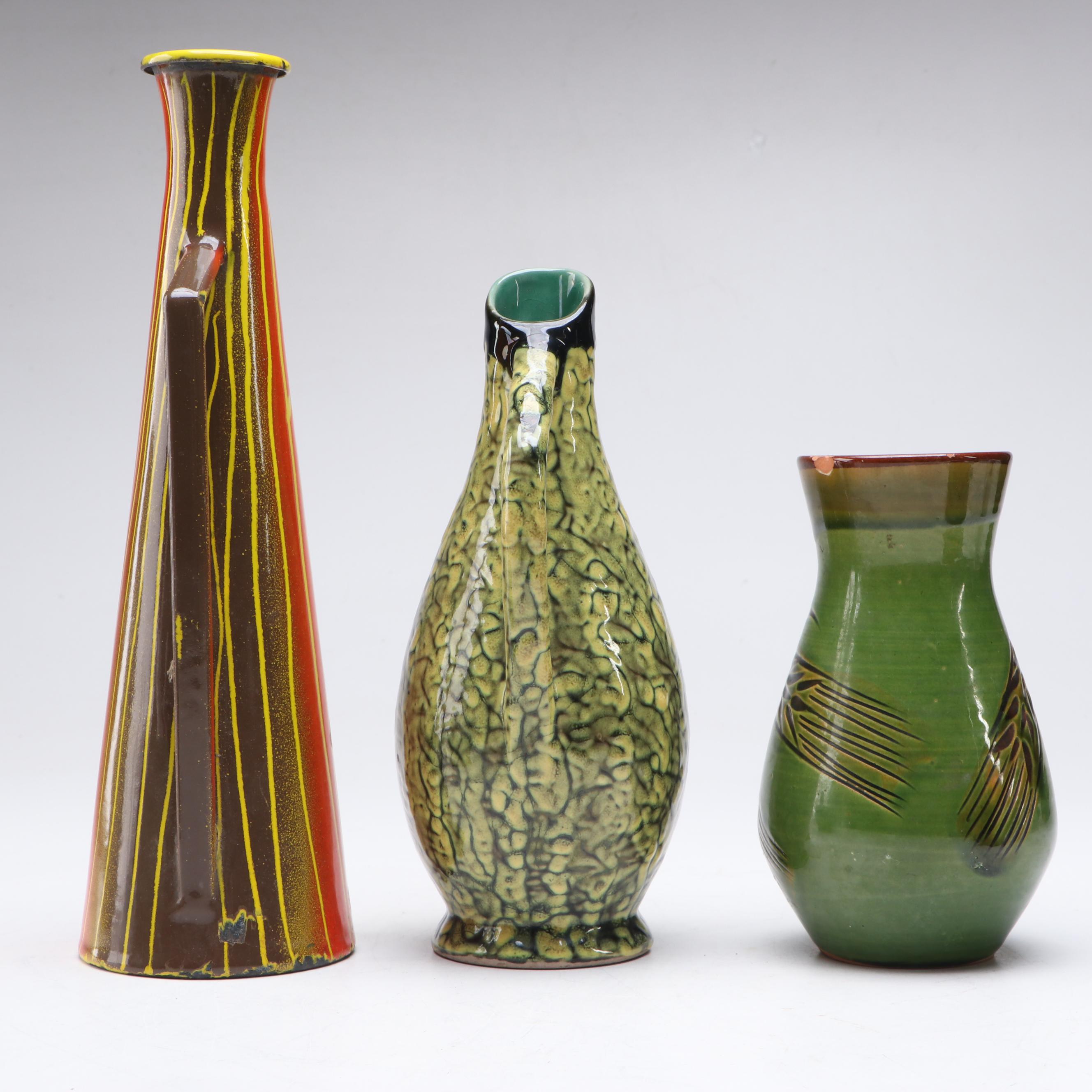 Mid Century Modern Ceramic Vase, Dish, Ashtray and More