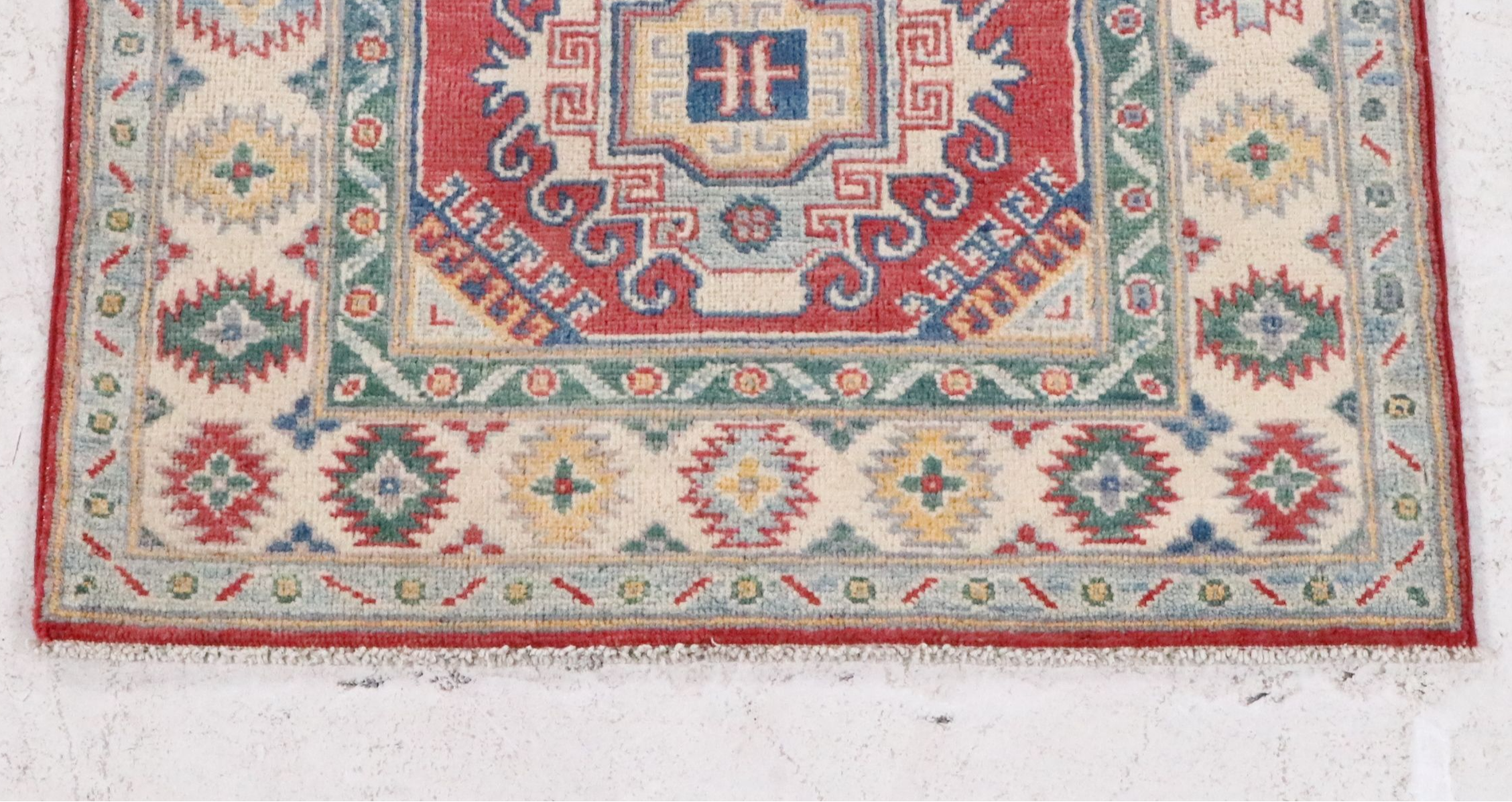 2'9 x 9'9 Hand-Knotted Afghan Kazak Carpet Runner