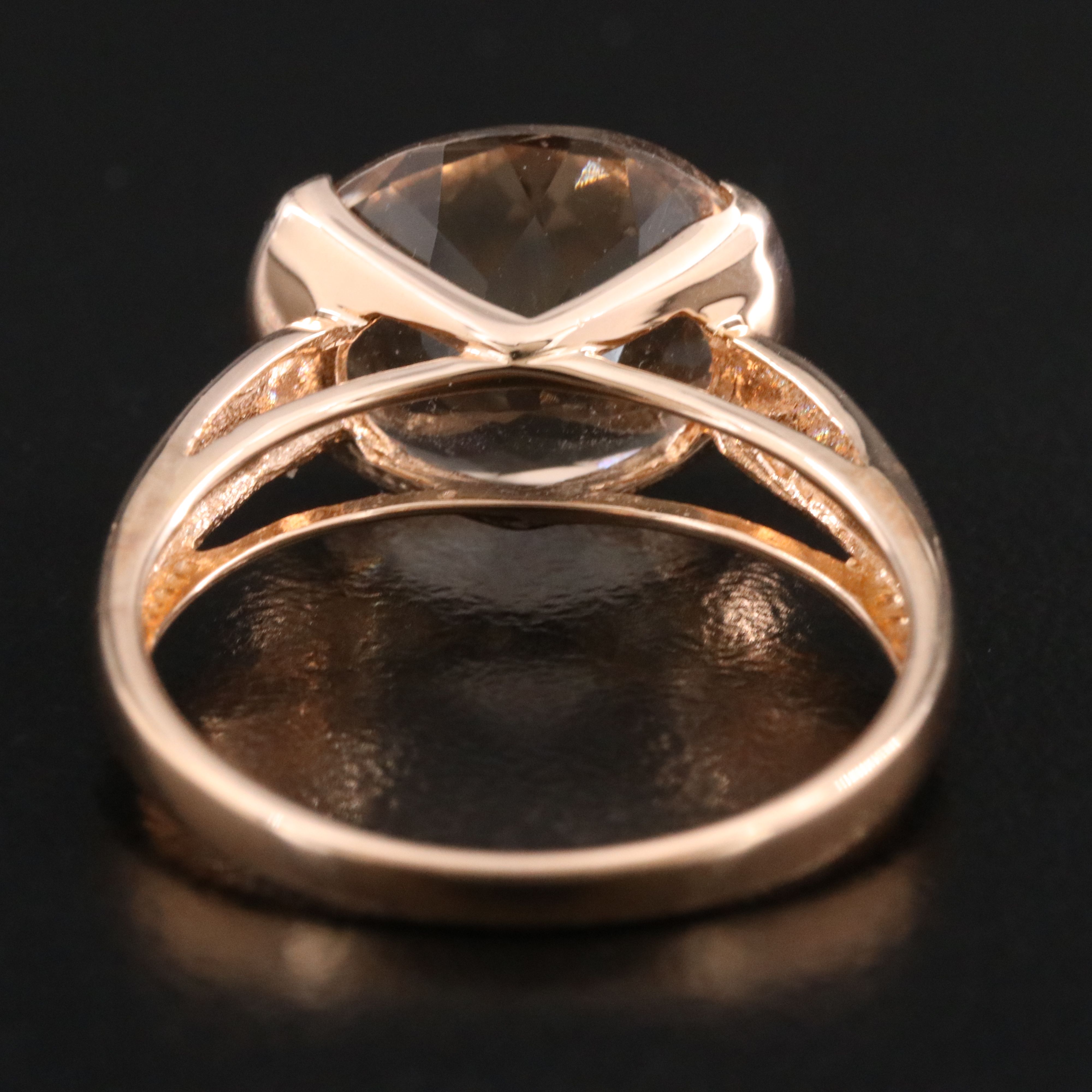 10K Rose Gold Morganite East West Ring