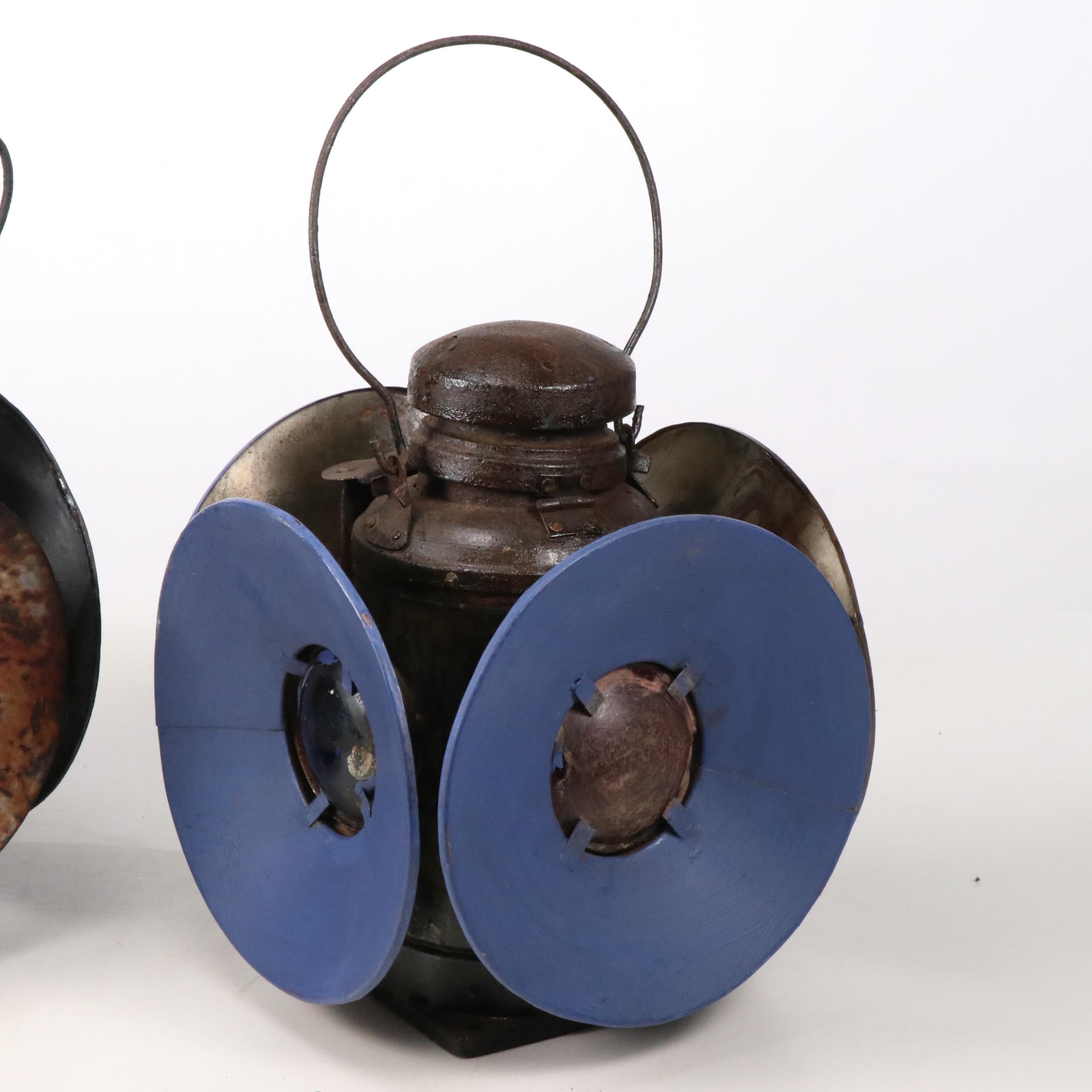 Adlake Style Metal Railroad Lanterns