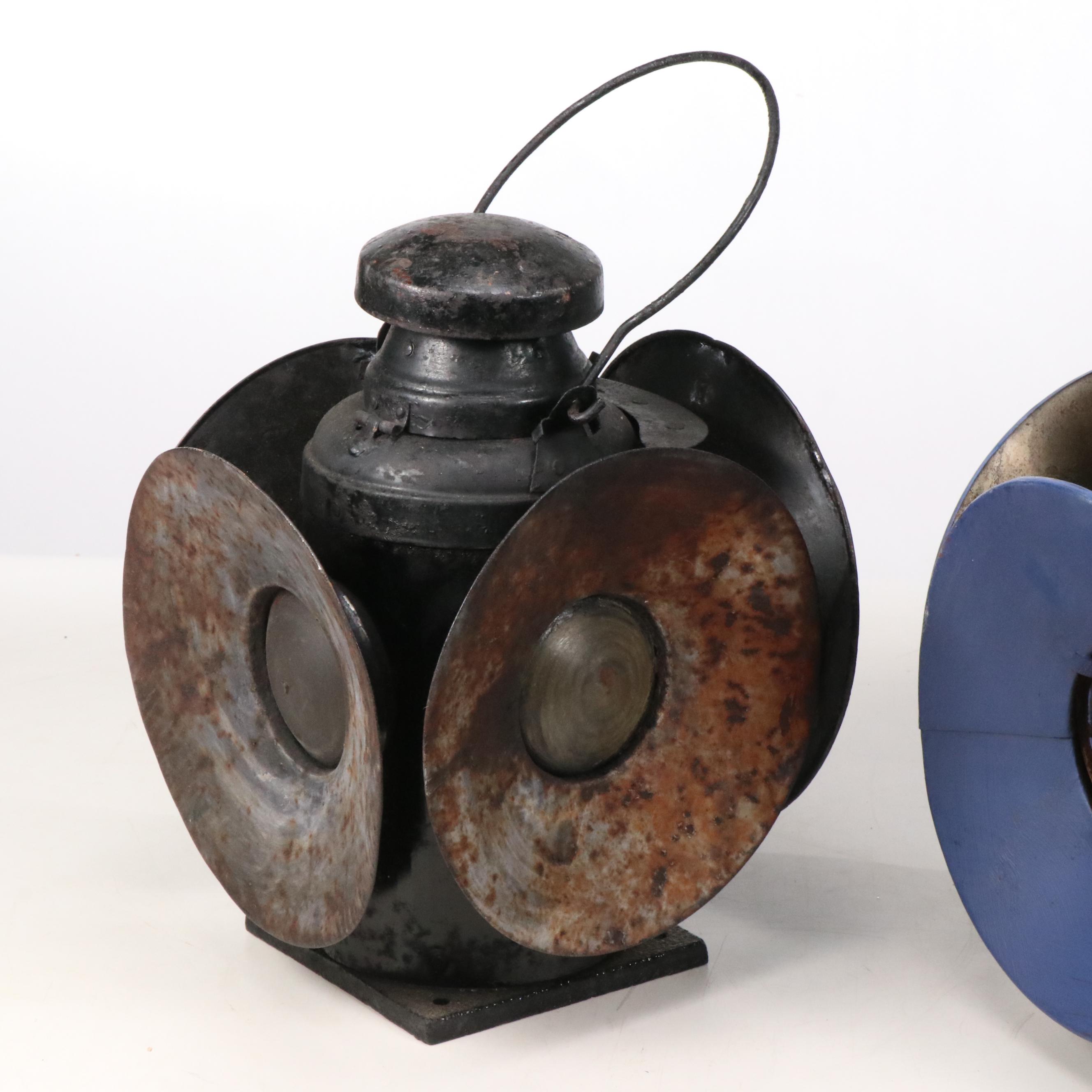Adlake Style Metal Railroad Lanterns