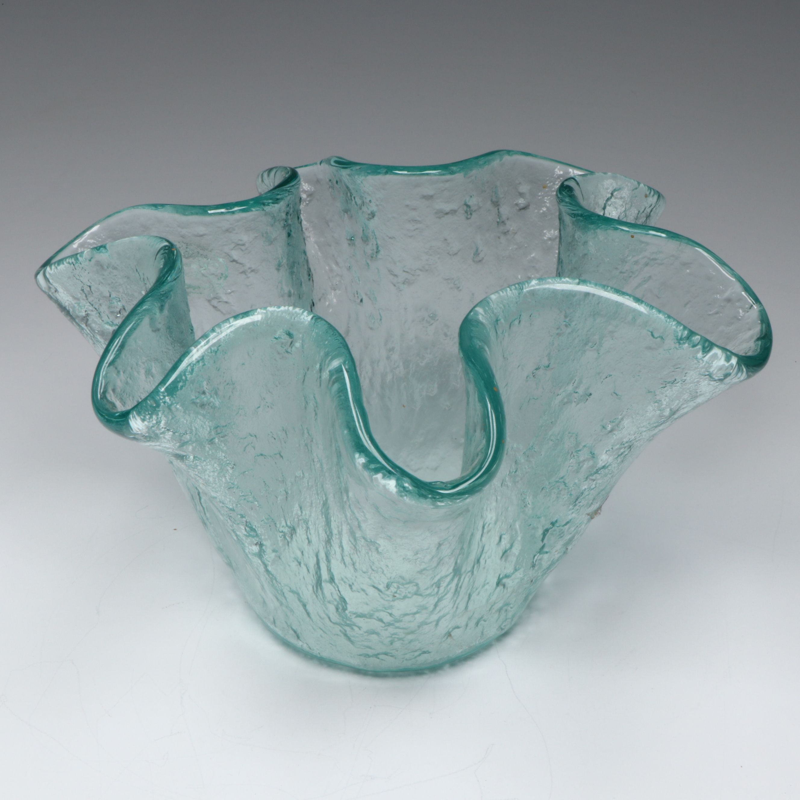 Murero Handkerchief Vase with Other Blown Glass Vase and Other Bowl