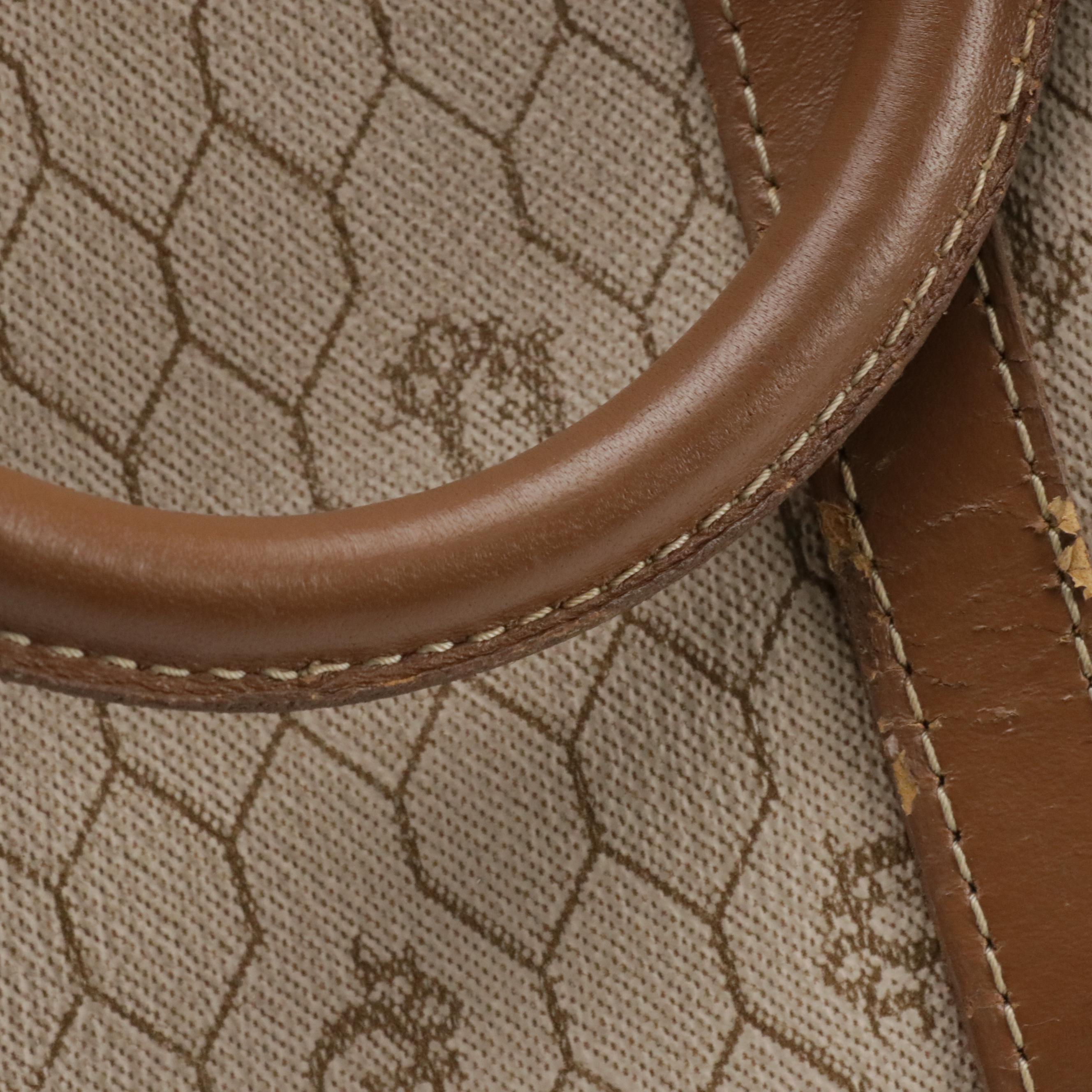 Christian Dior Boston Bag in Dior Honeycomb Coated Canvas with Leather Trim