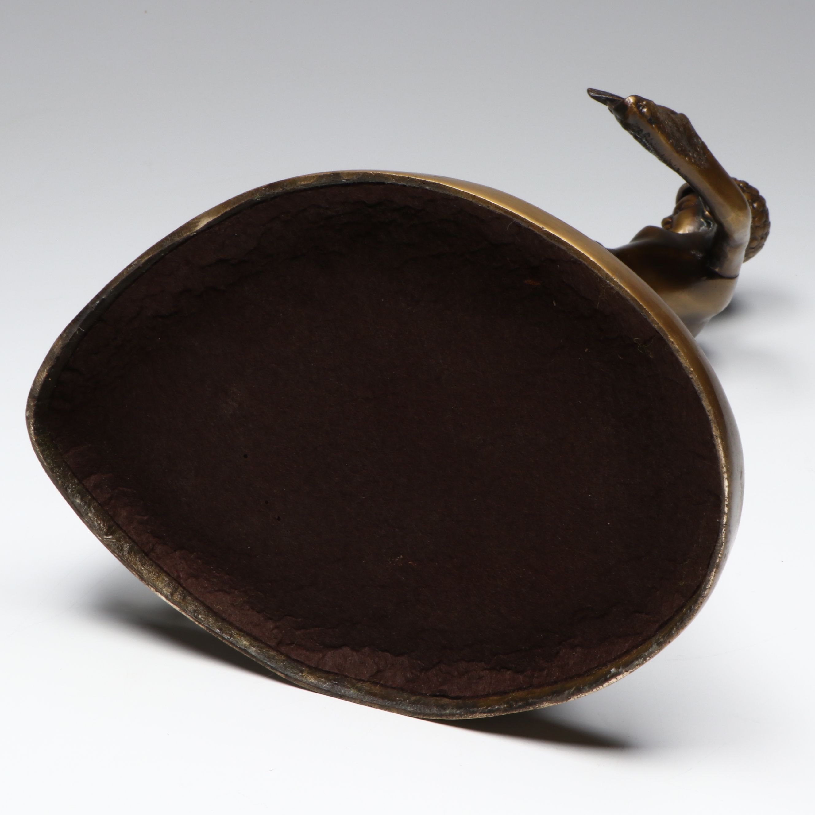 Bronze Medieval Woman Sculpture with Tug of War Pair of Bookends