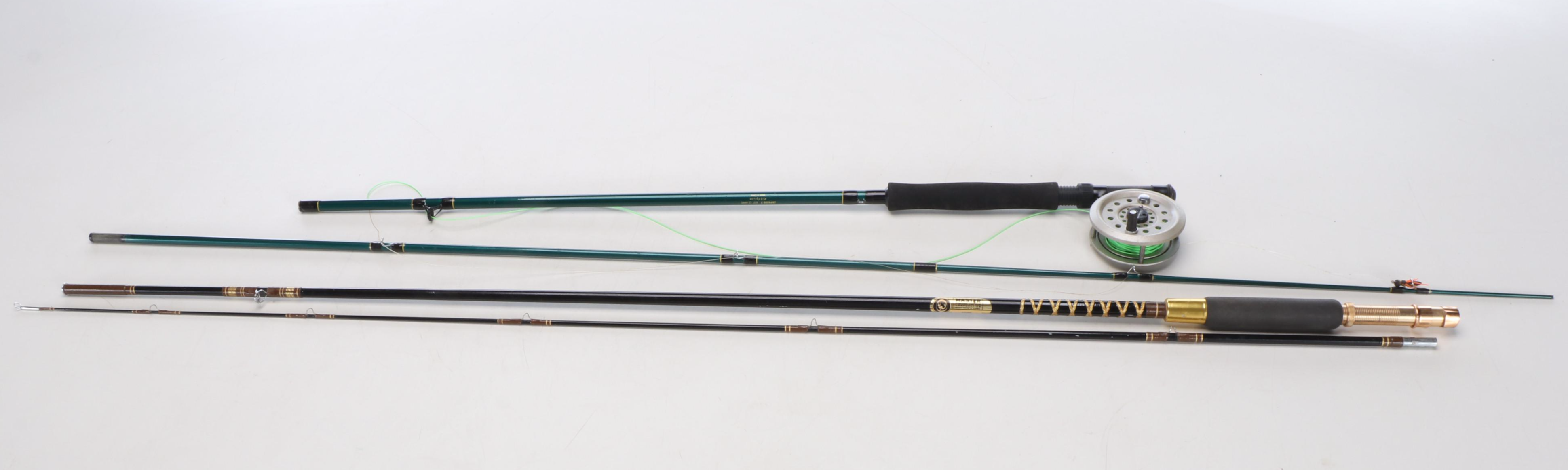 Columbia Fishing Vest with Shakespeare and Other Fishing Poles and Gear