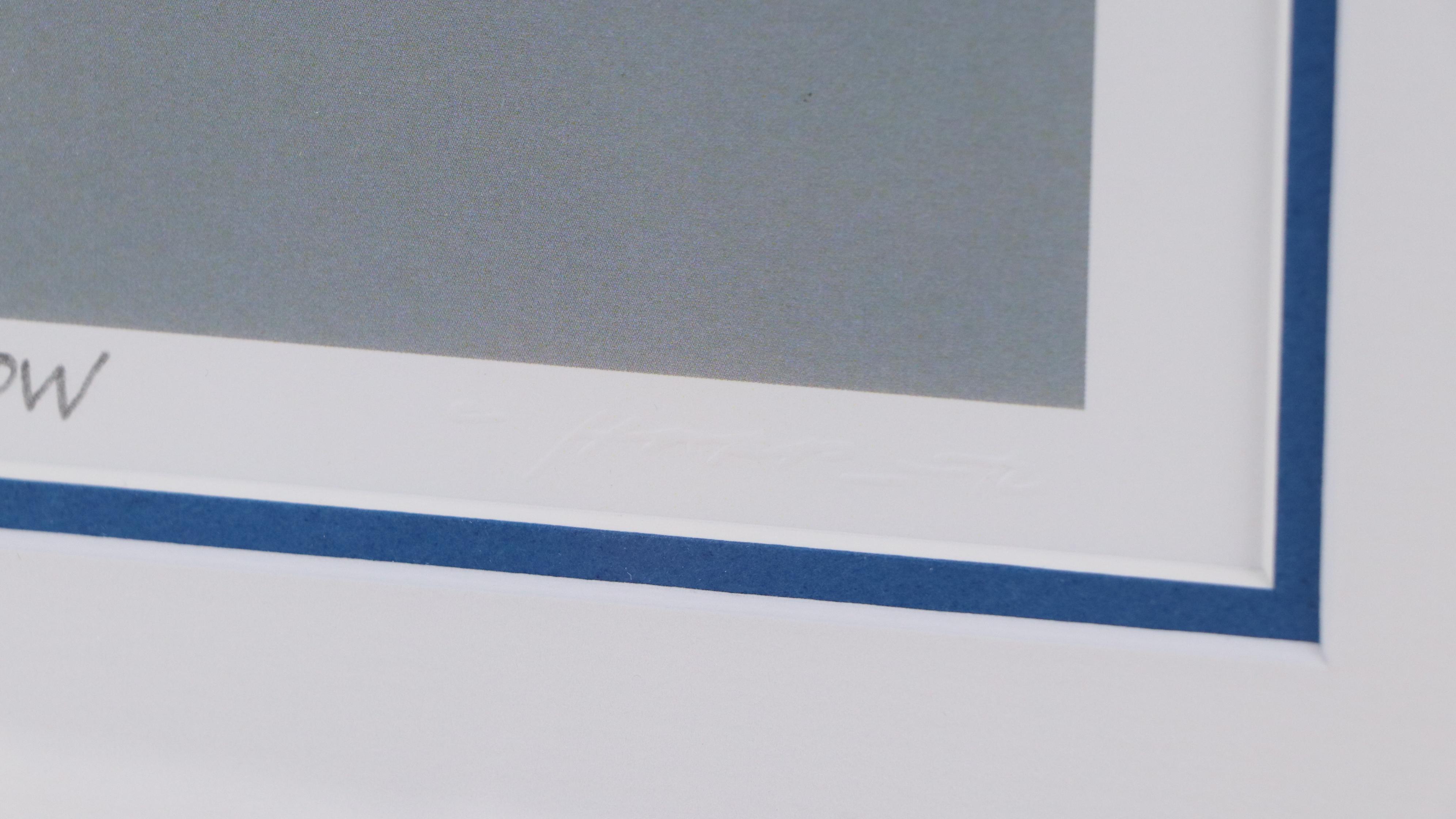 Charley Harper Offset Lithograph "Bluebird Bungalow," Late 20th Century