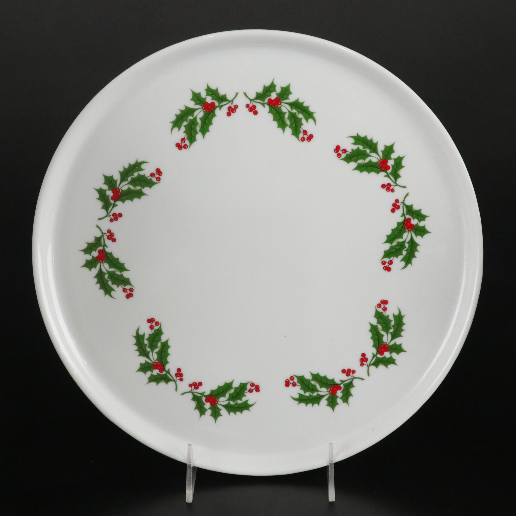 "Christmas Holly" Porcelain Dinner Service for Eight