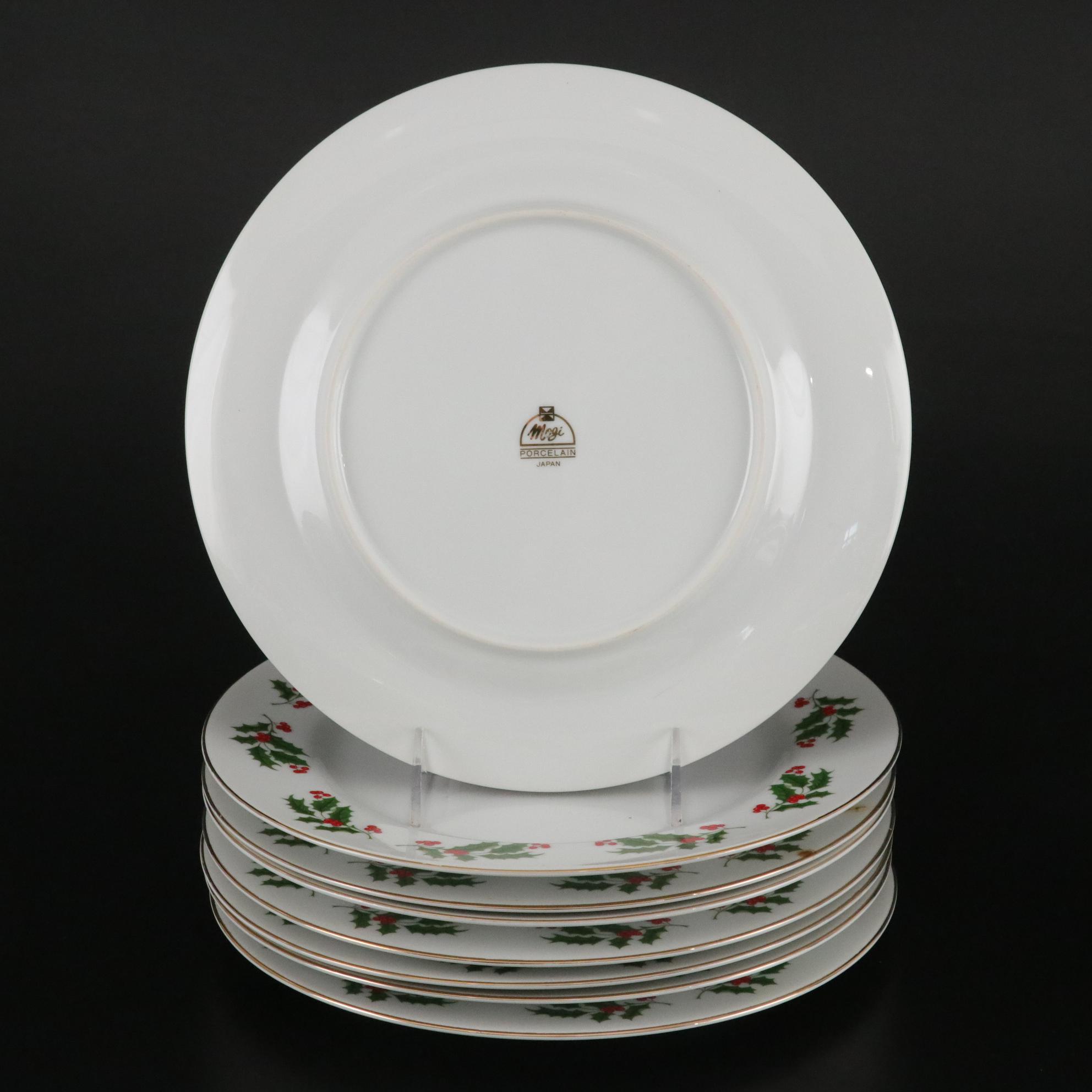 "Christmas Holly" Porcelain Dinner Service for Eight