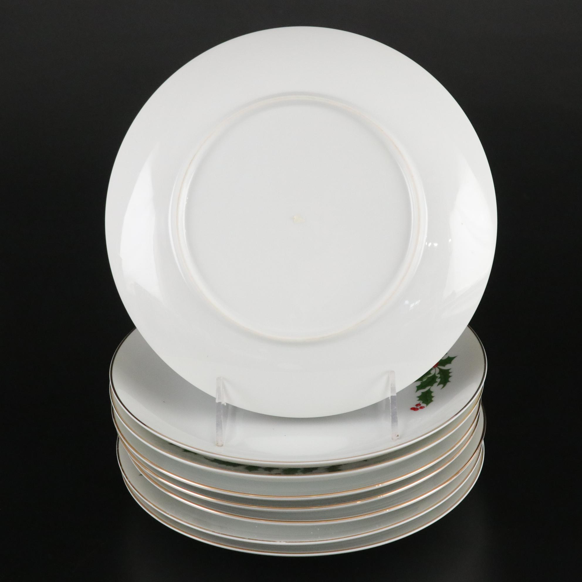 "Christmas Holly" Porcelain Dinner Service for Eight