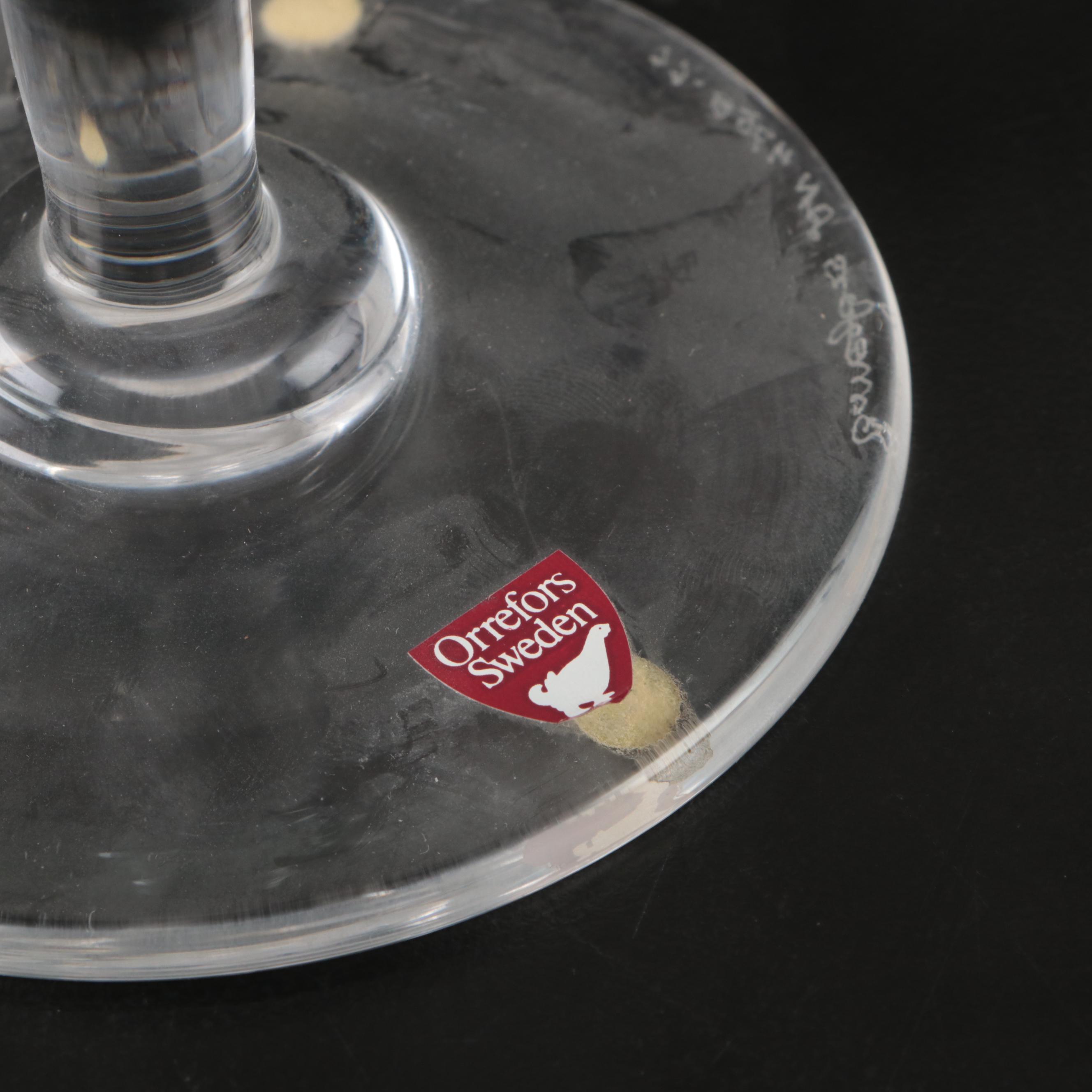 Orrefors Crystal Handkerchief Vases