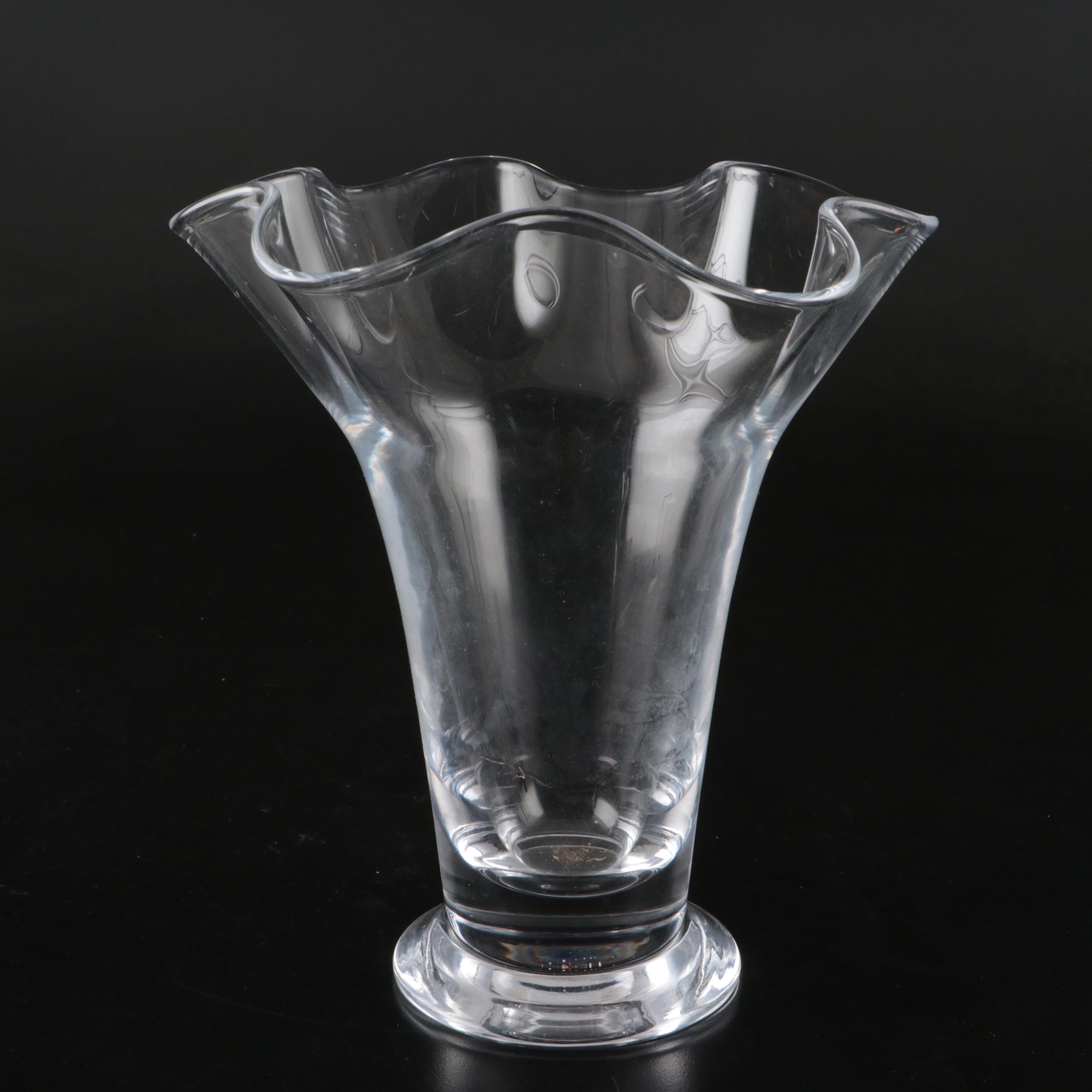 Orrefors Crystal Handkerchief Vases
