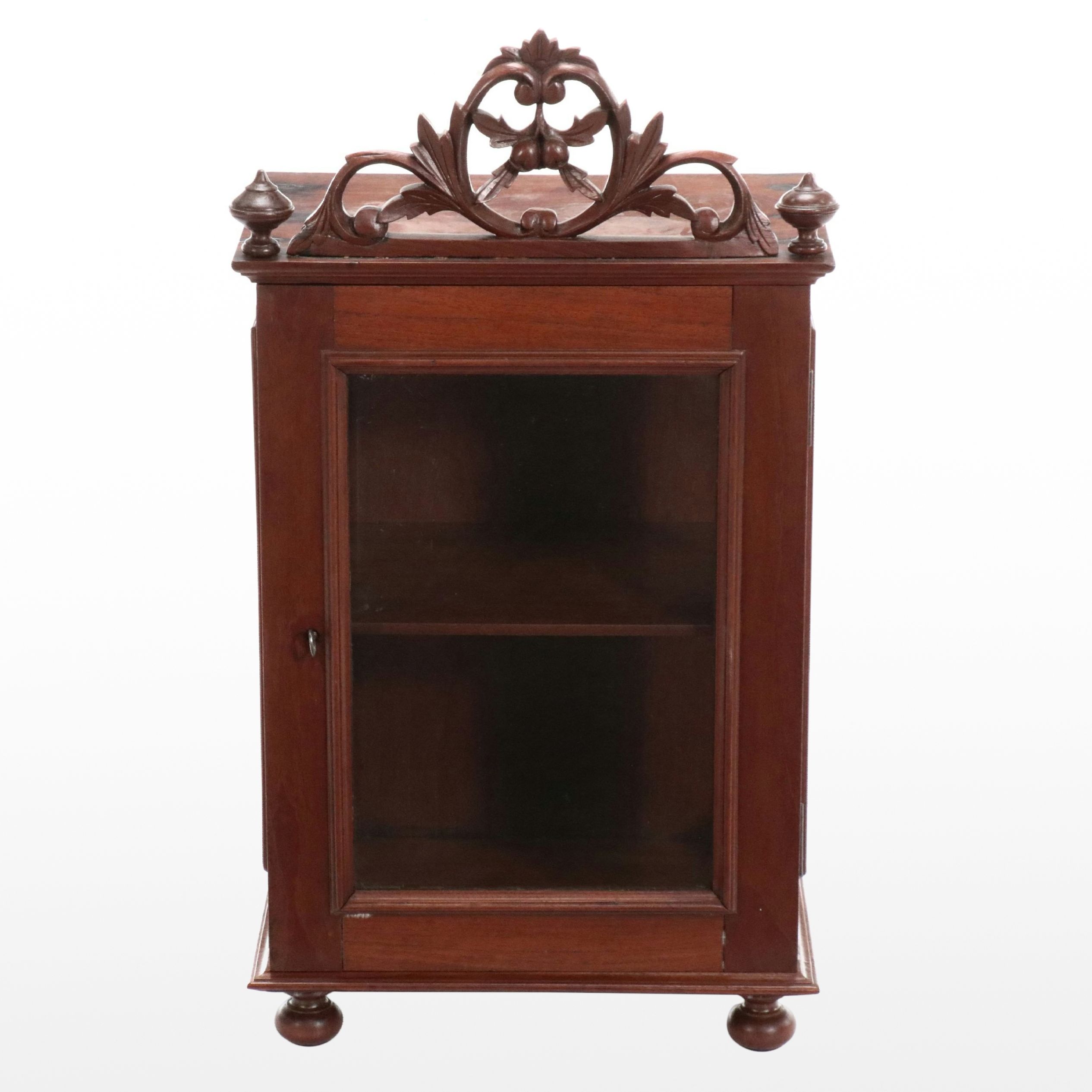 Wooden Two-Tier Curio Cabinet