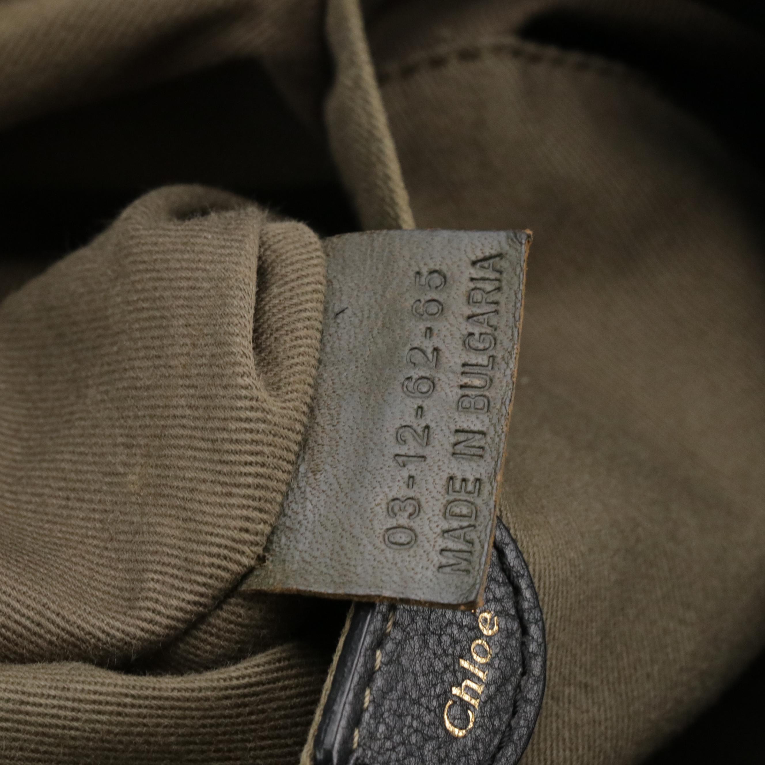 Chloé Elsie Two-Way Satchel in Black Grained Calfskin Leather