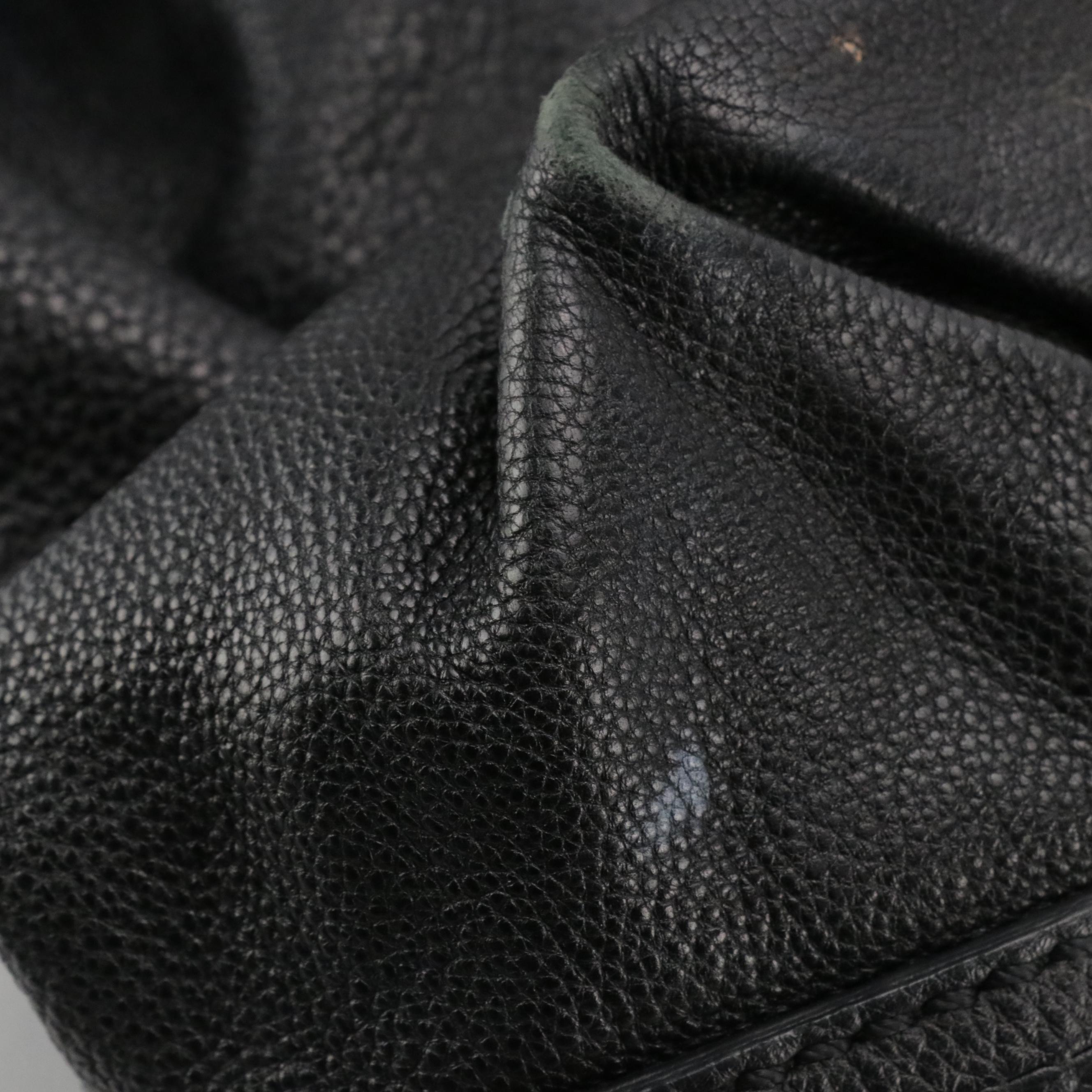 Chloé Elsie Two-Way Satchel in Black Grained Calfskin Leather