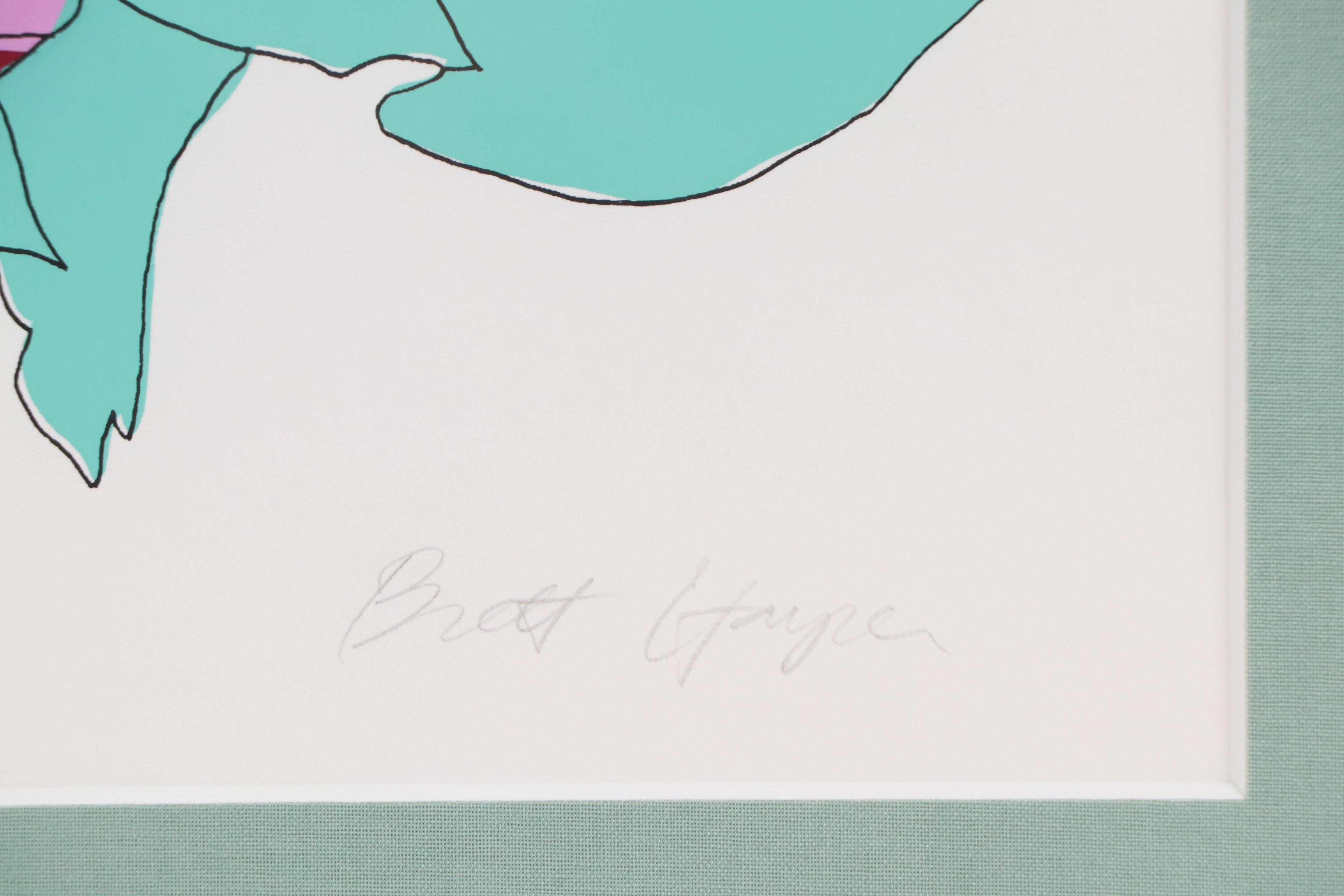 Brett Harper Screenprint "Cyclamens," 21st Century