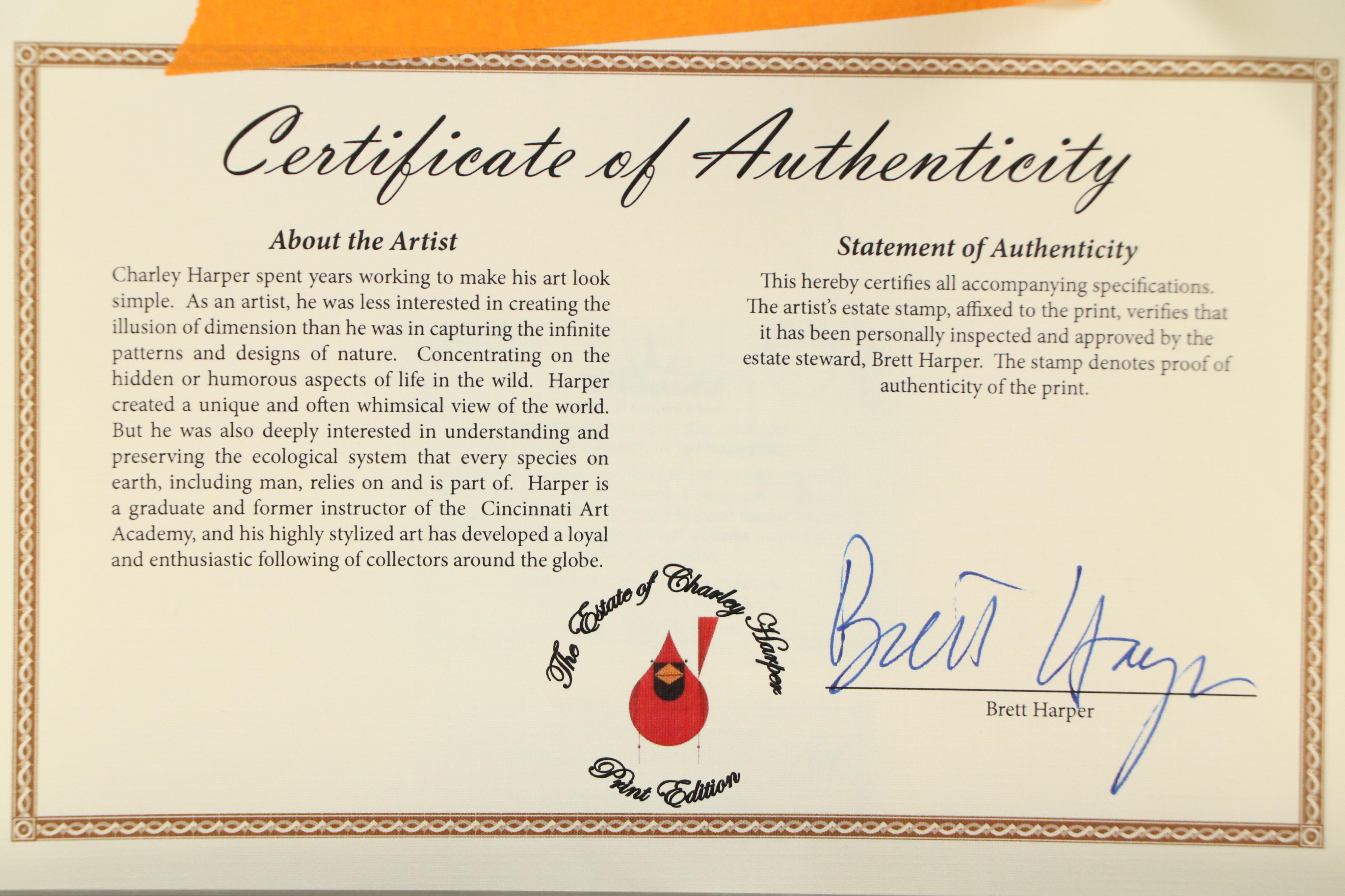 Brett Harper Screenprint "Cyclamens," 21st Century