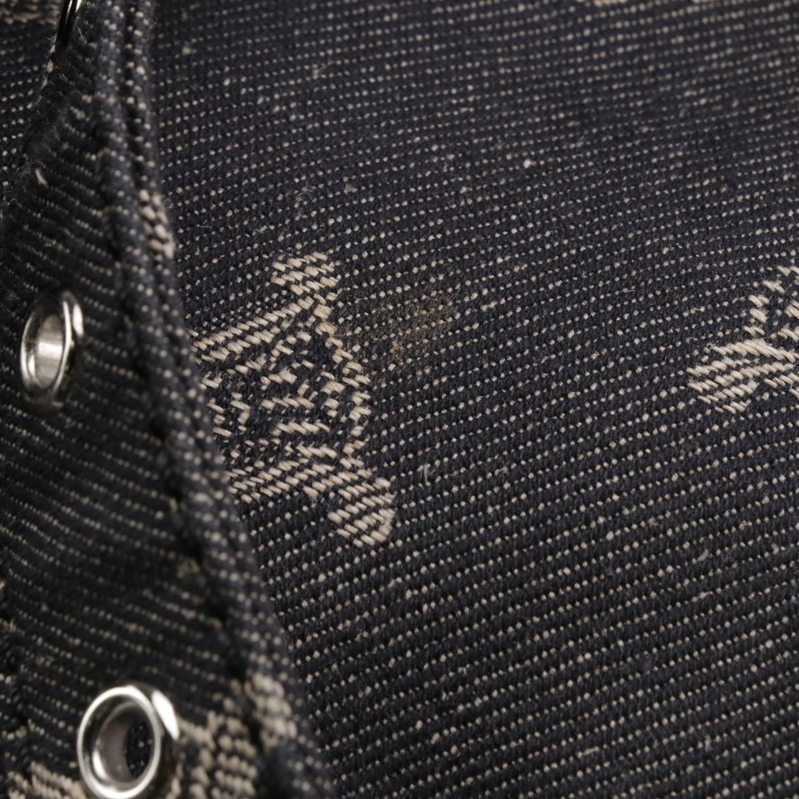 Celine Vertical Two-Way Tote in Triomphe Denim and Black Leather Trim