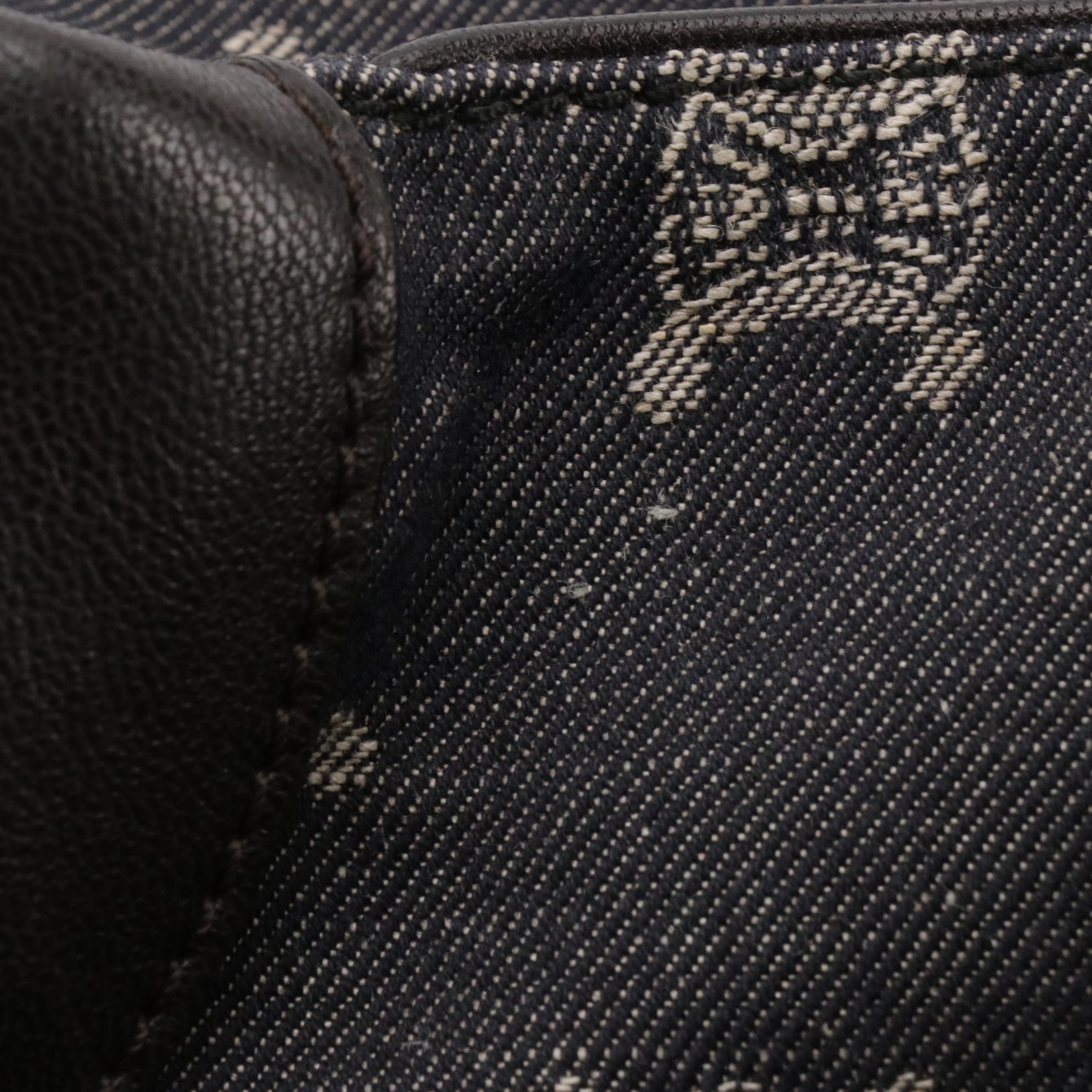 Celine Vertical Two-Way Tote in Triomphe Denim and Black Leather Trim