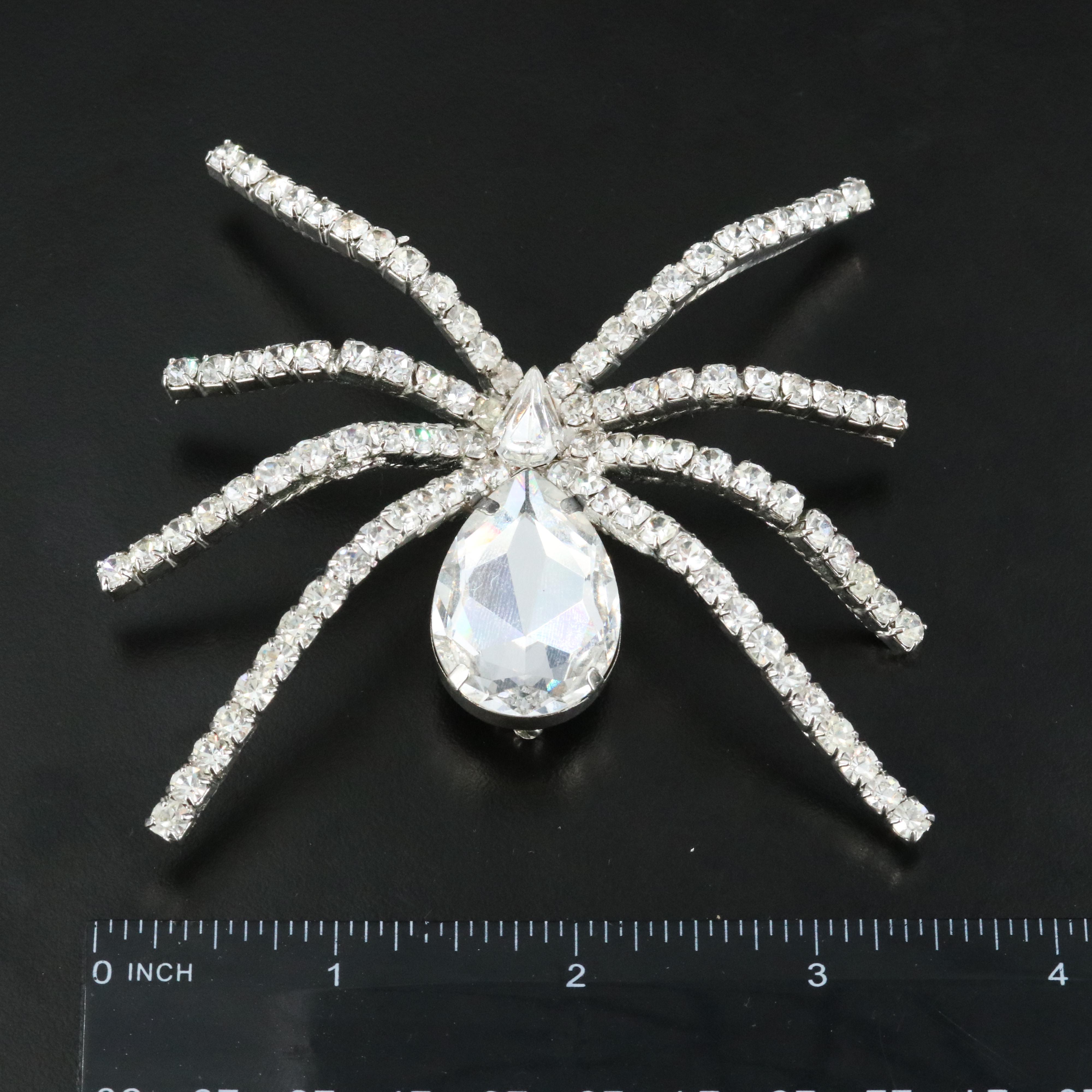 Spider Brooches Including Rhinestones