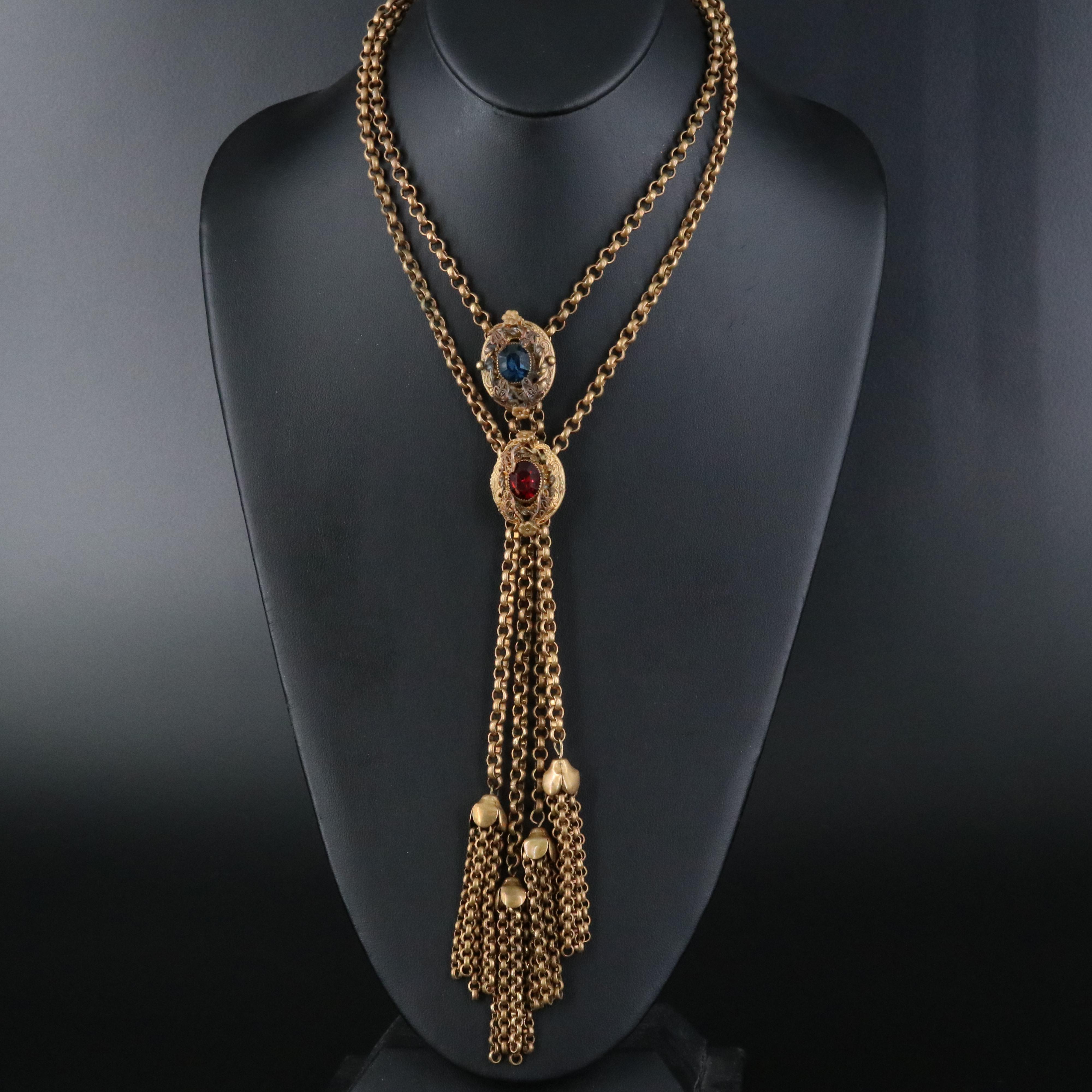 Vintage Rhinestone Négligée Necklaces