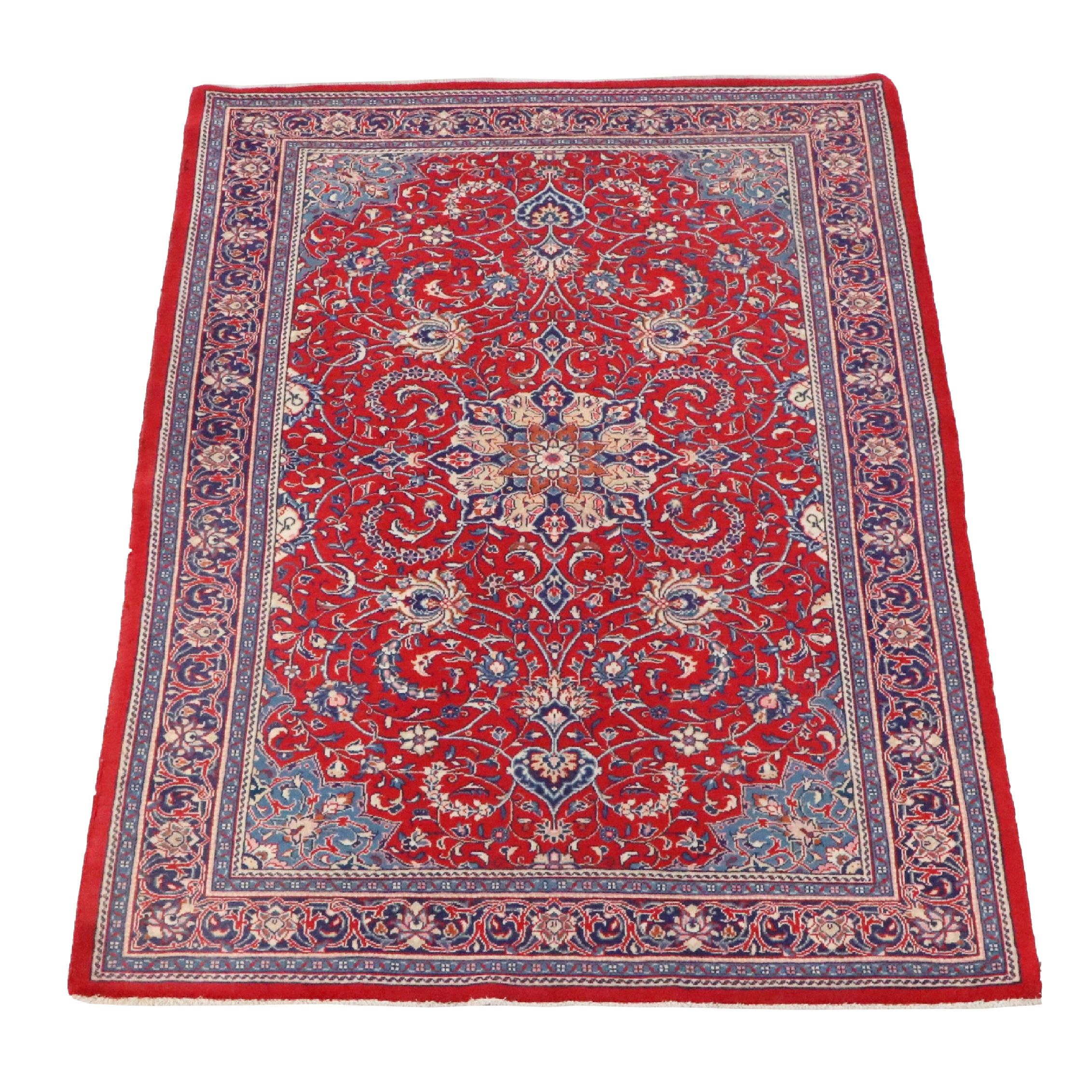 4'6 x 7' Hand-Knotted Persian Mahal Area Rug