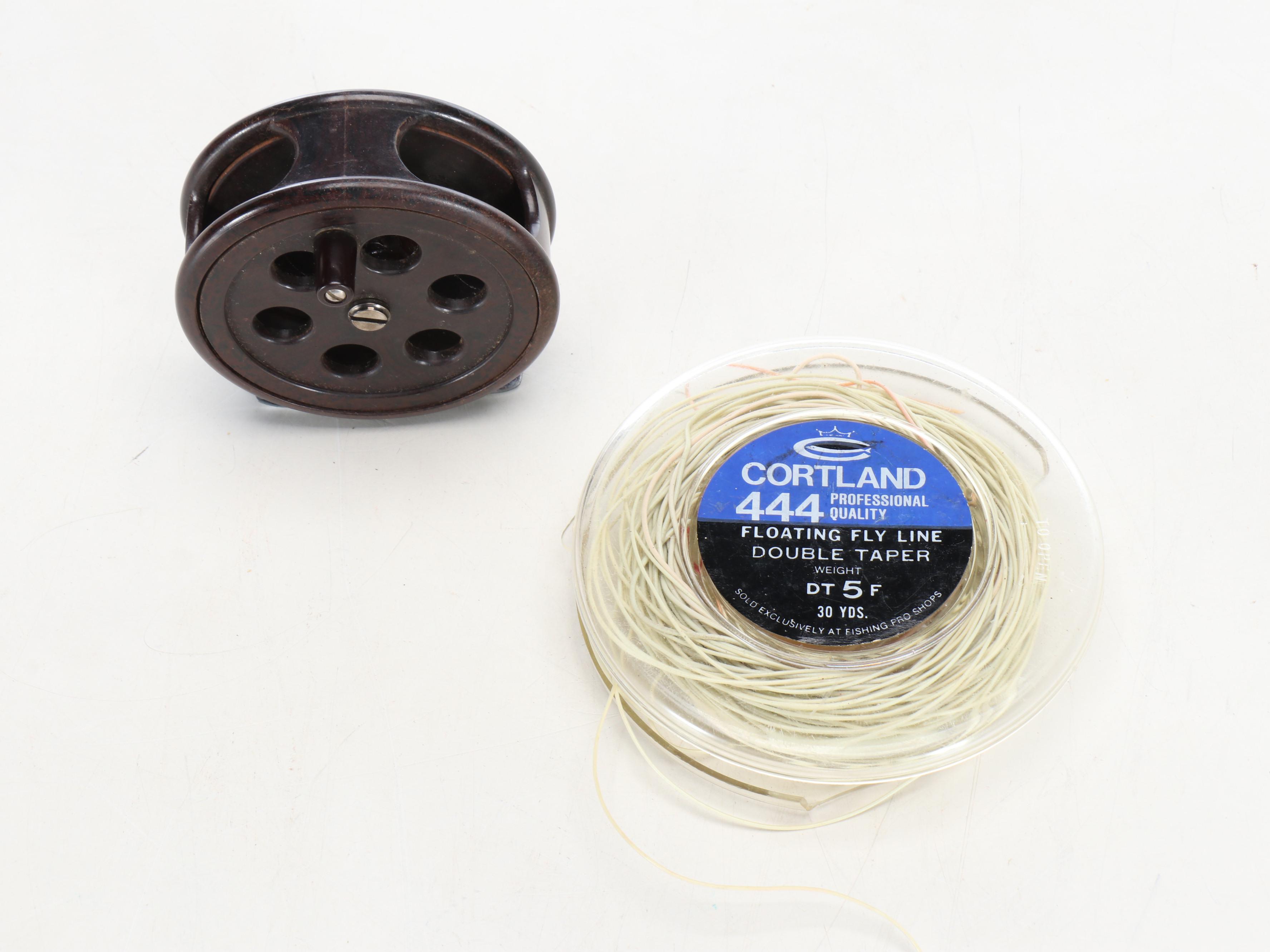 True Temper "Hiawatha" with Other Wood Fishing Poles and Reels