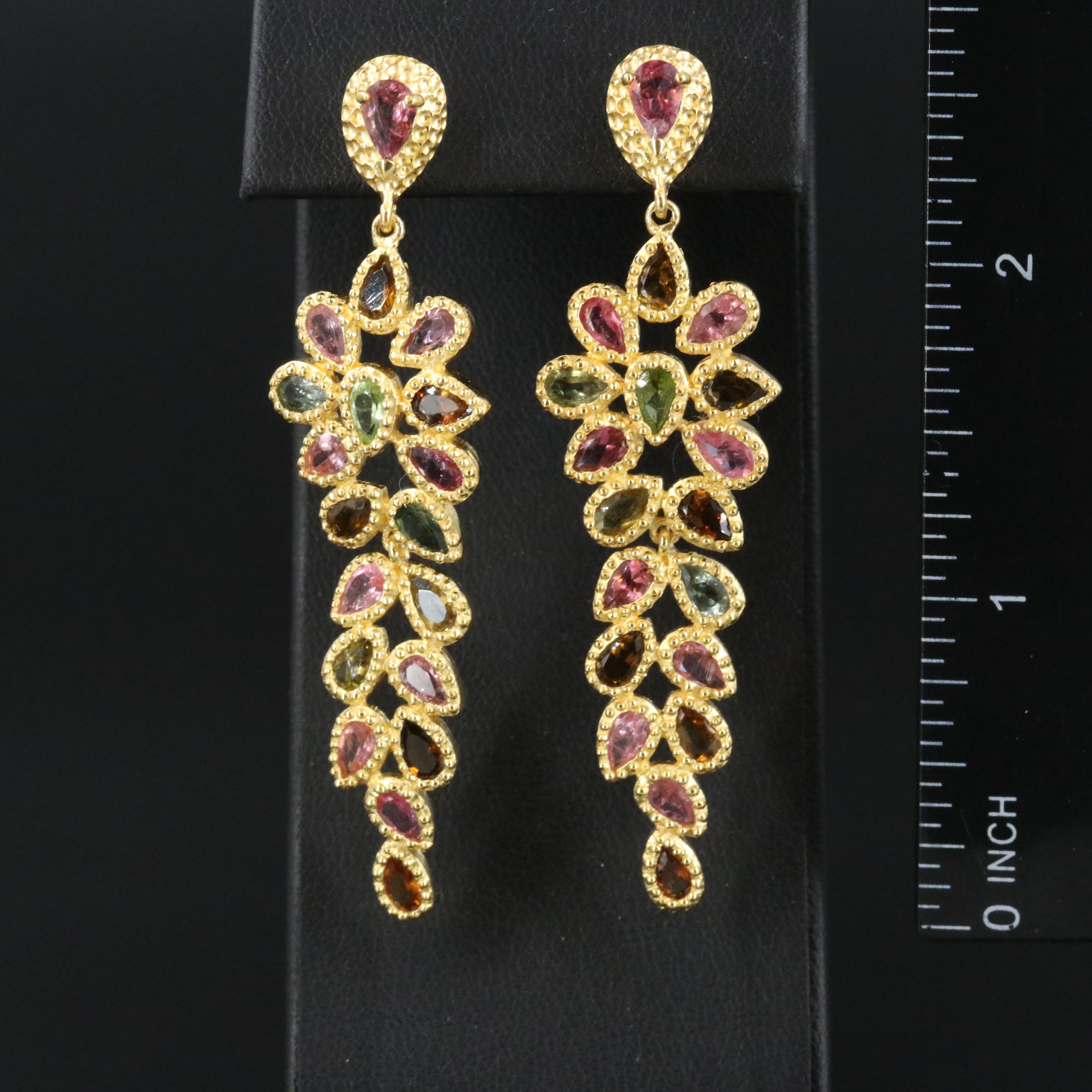 Sterling Tourmaline Earrings