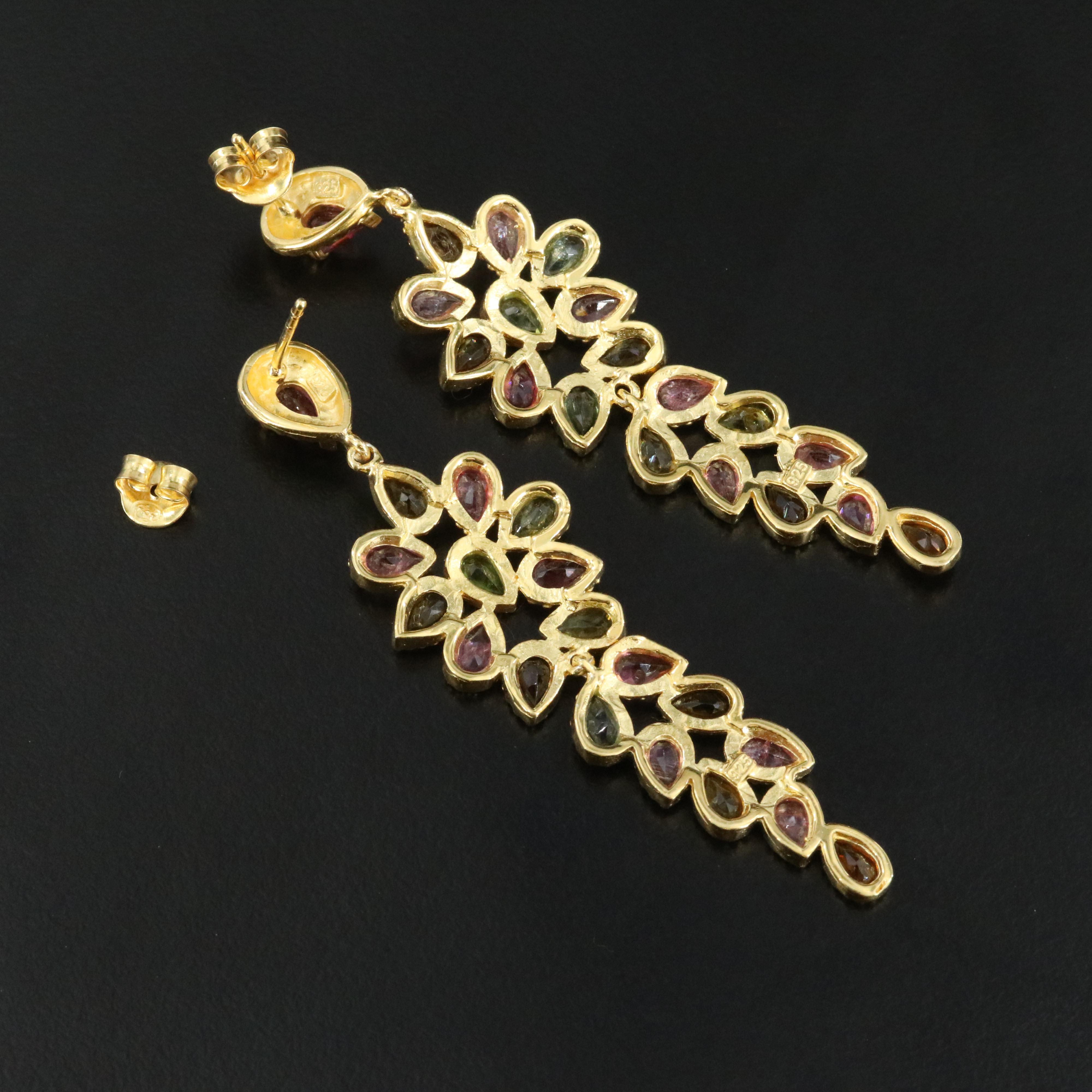 Sterling Tourmaline Earrings